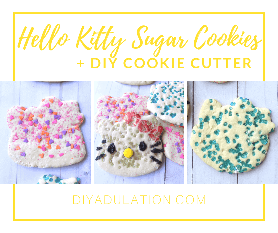 hello kitty sugar cookies (with a diy cookie cutter)