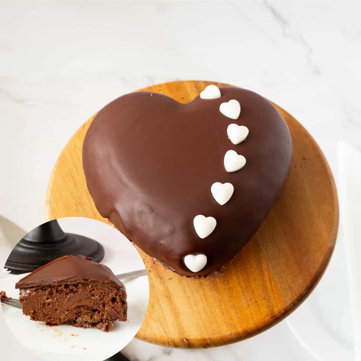 heart chocolate mousse