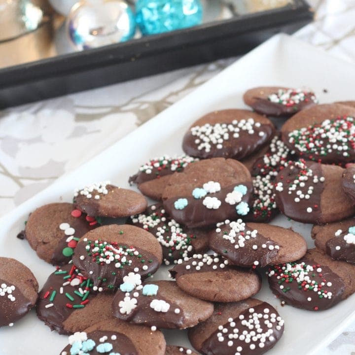 mocha chocolate dipped cookies