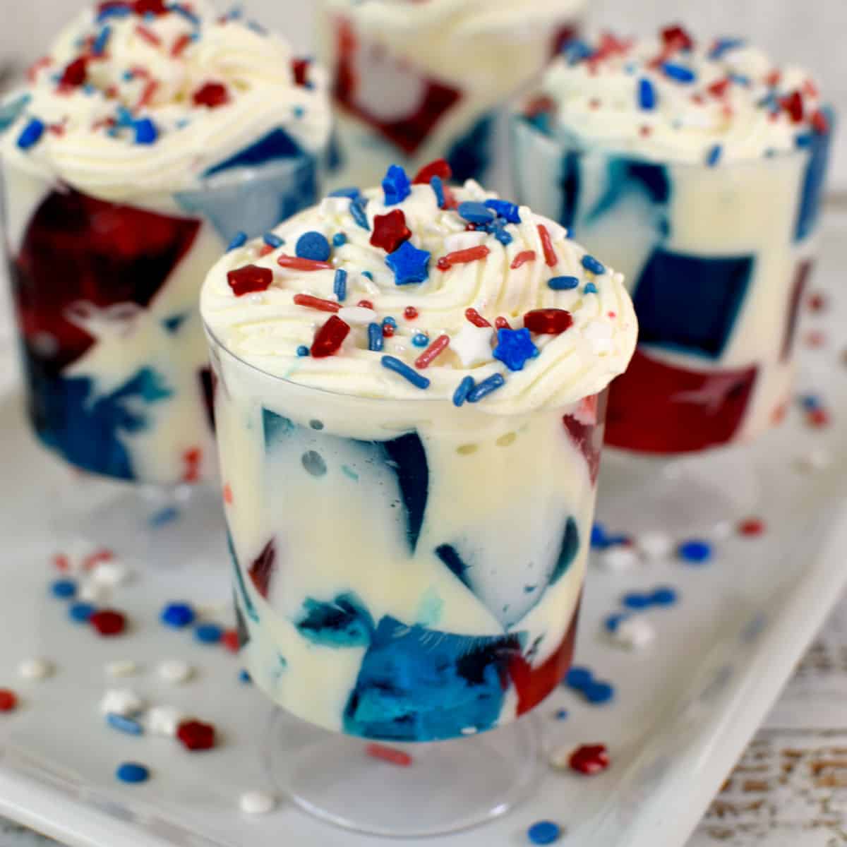 cream and jello cups