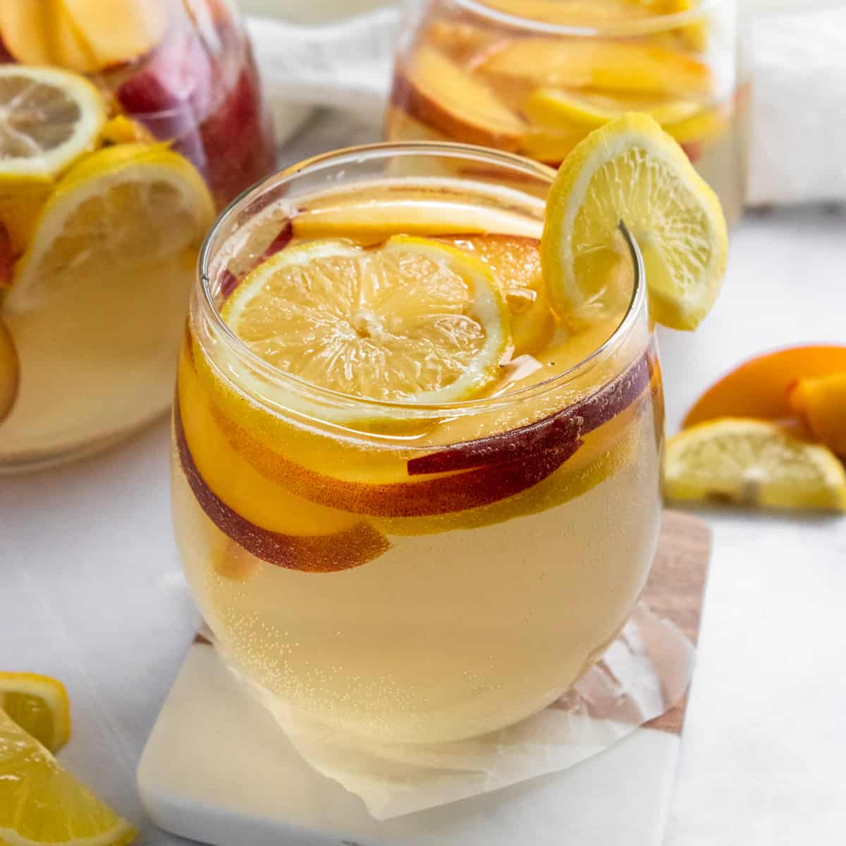 ginger peach white sangria
