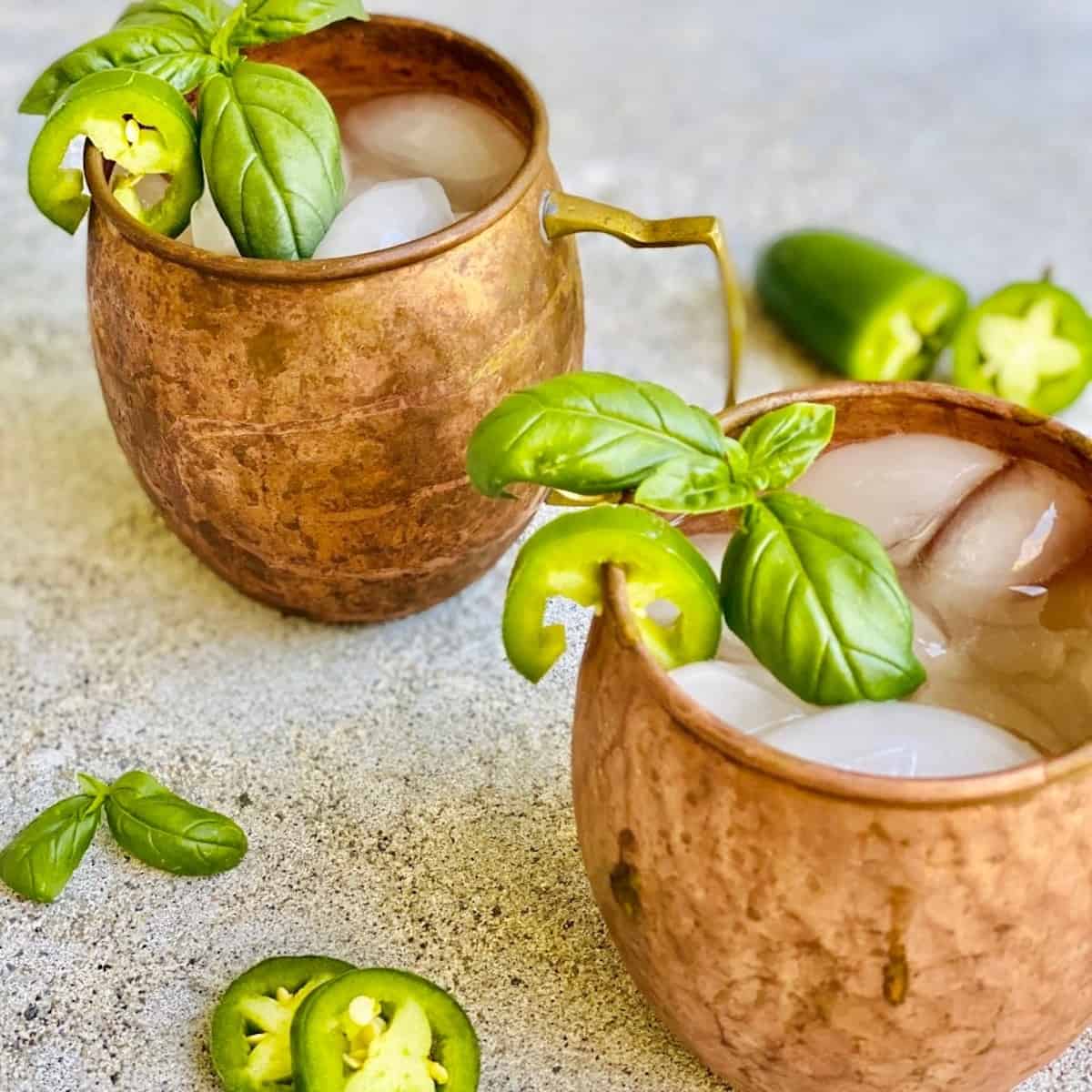 spicy jalapeno basil moscow mule