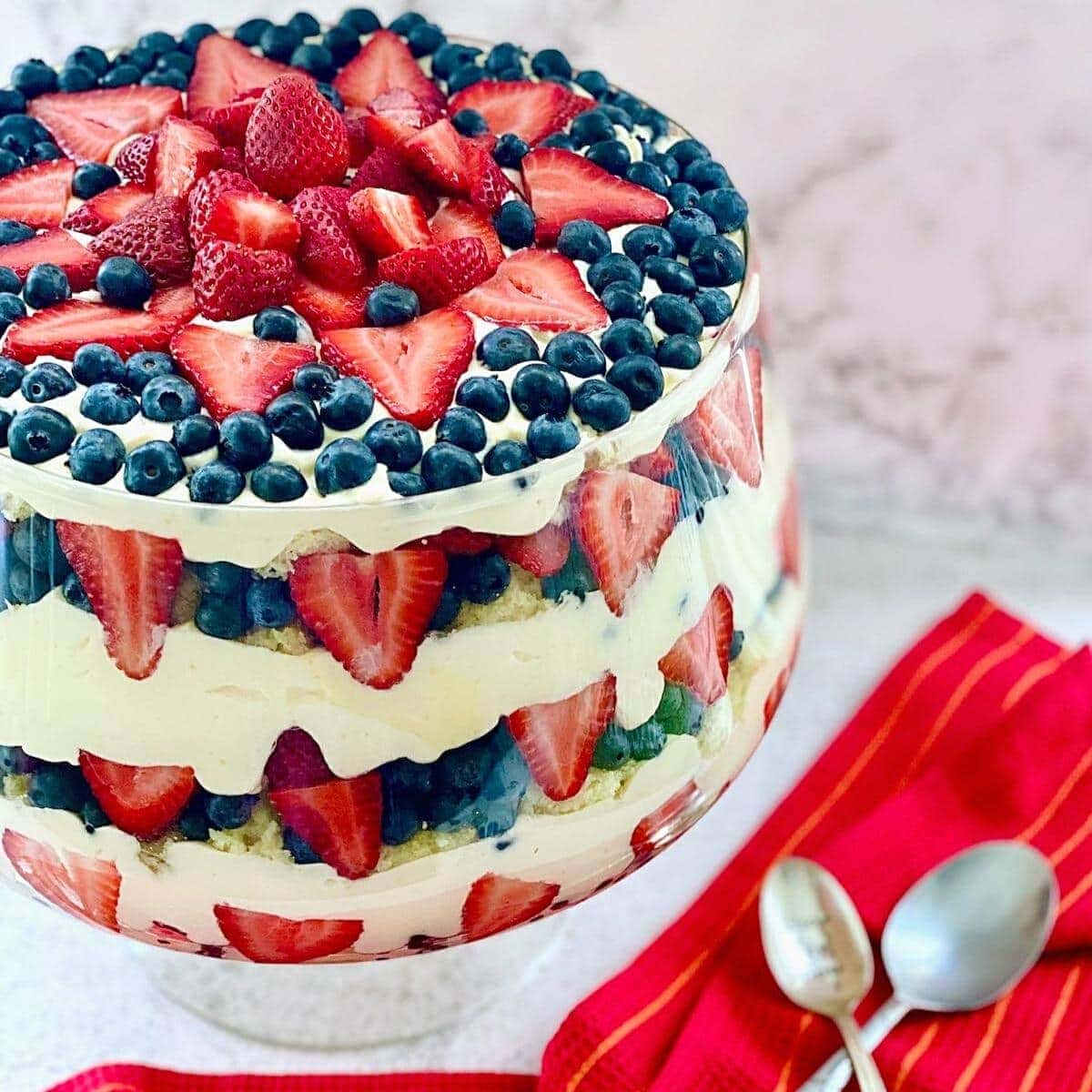 patriotic berry pound cake trifle