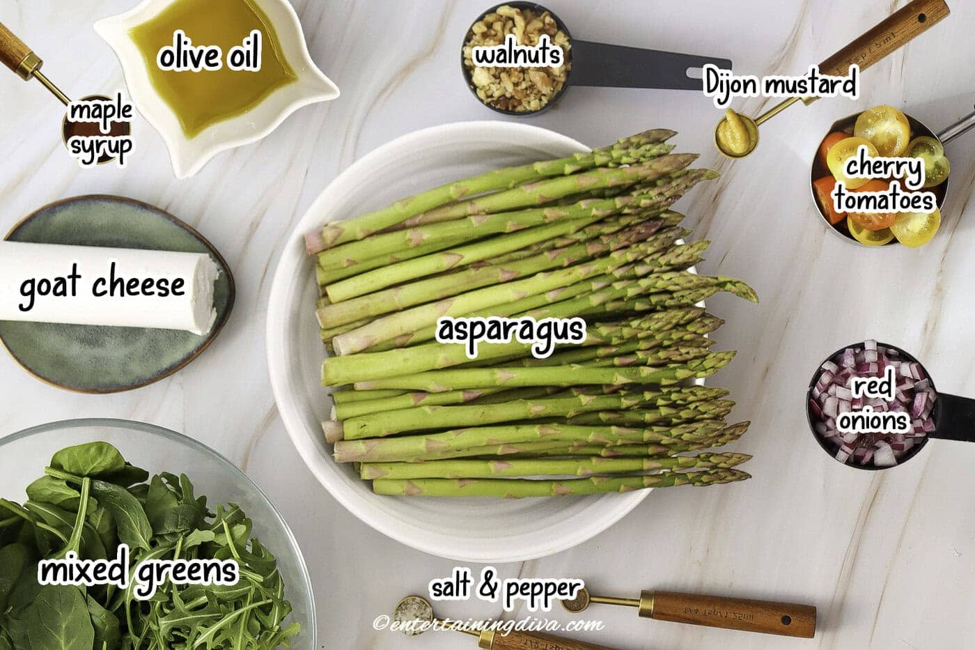 asparagus goat cheese salad ingredients