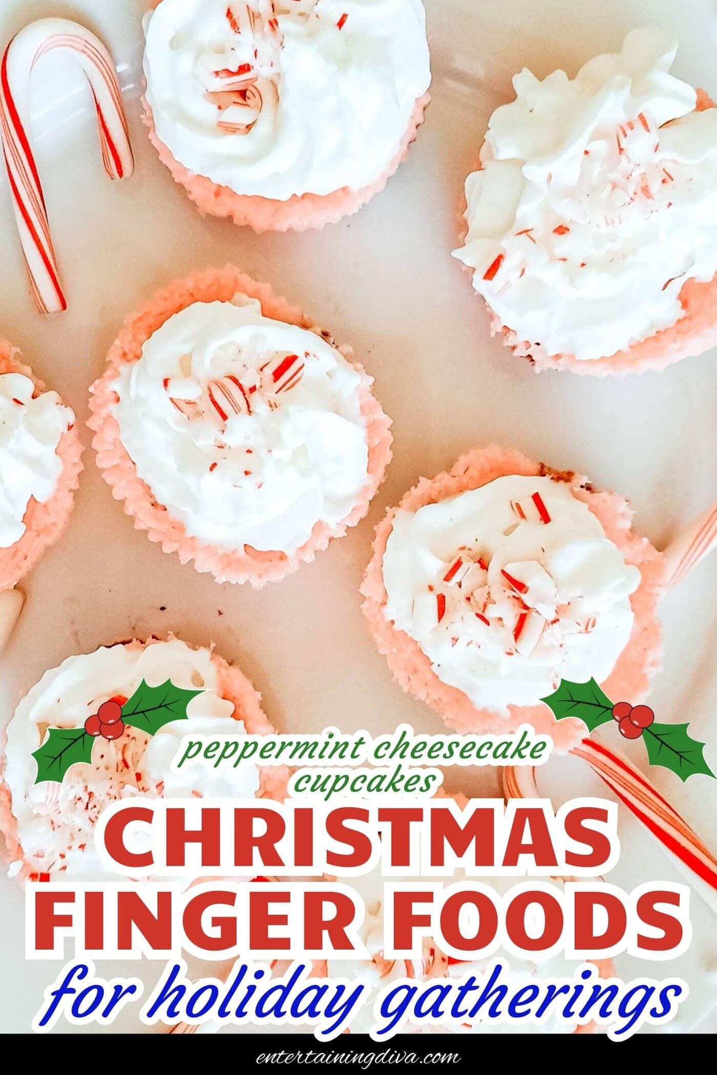 candy cane cheesecake cupcakes