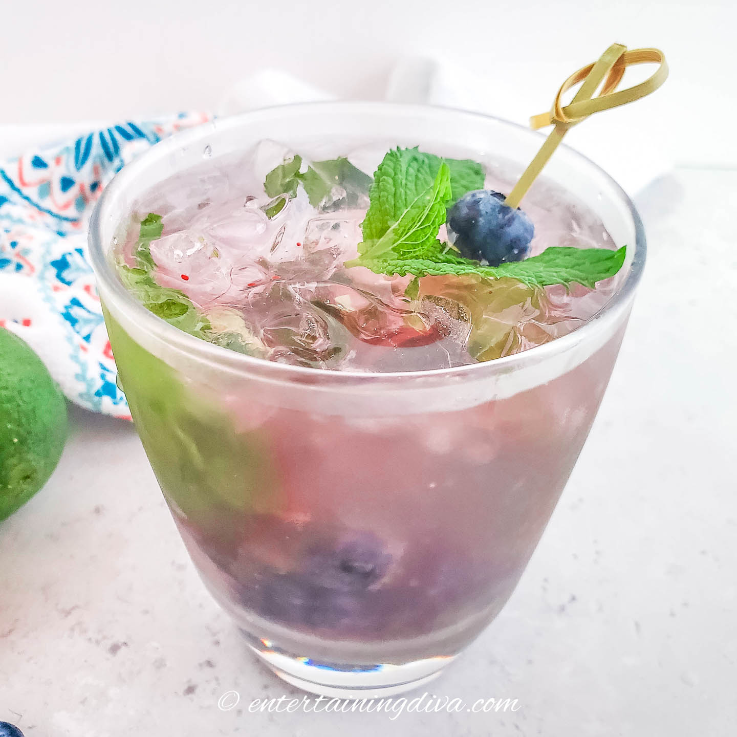 Easy Fresh Blueberry Mojitos