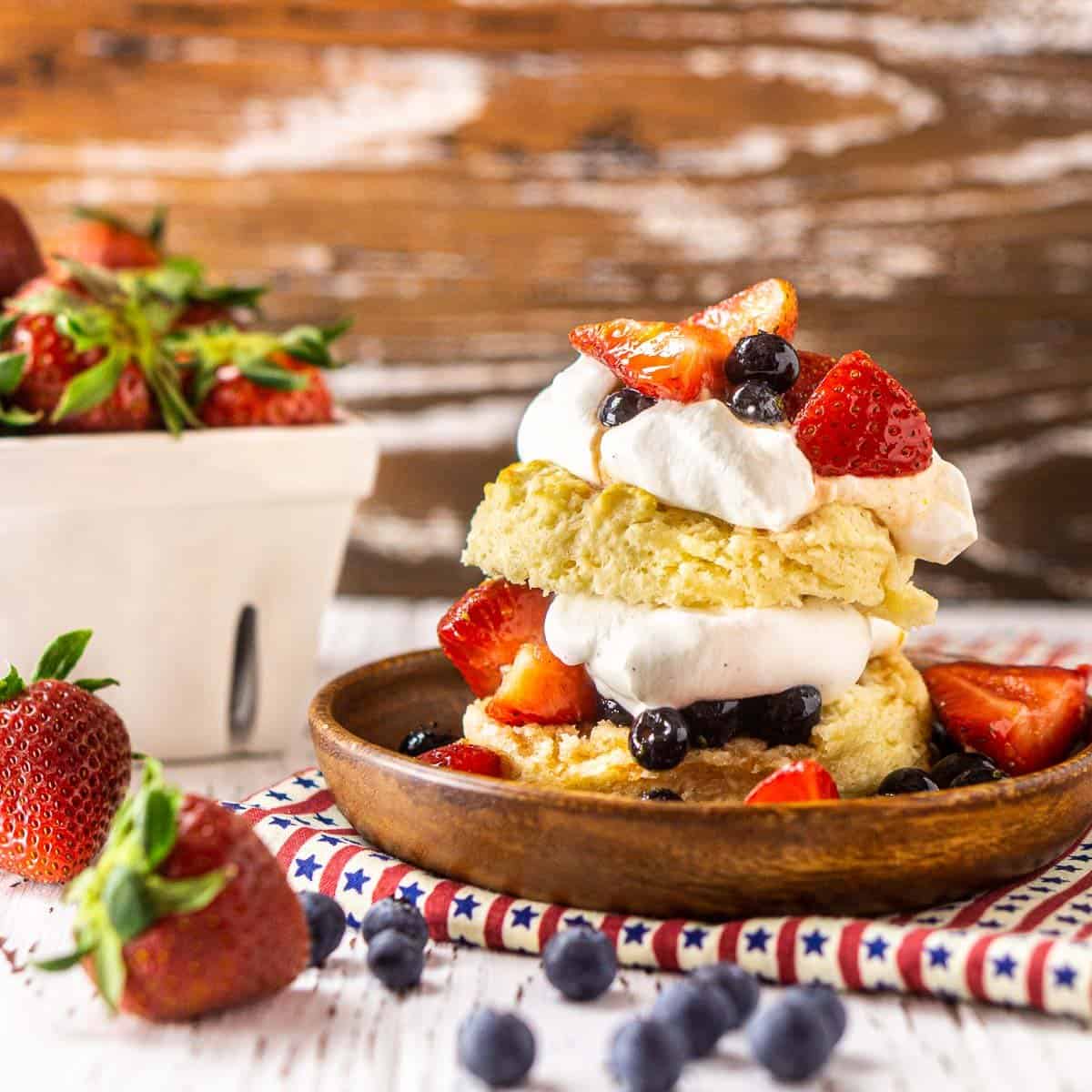 blueberry strawberry shortcake with grand marnier