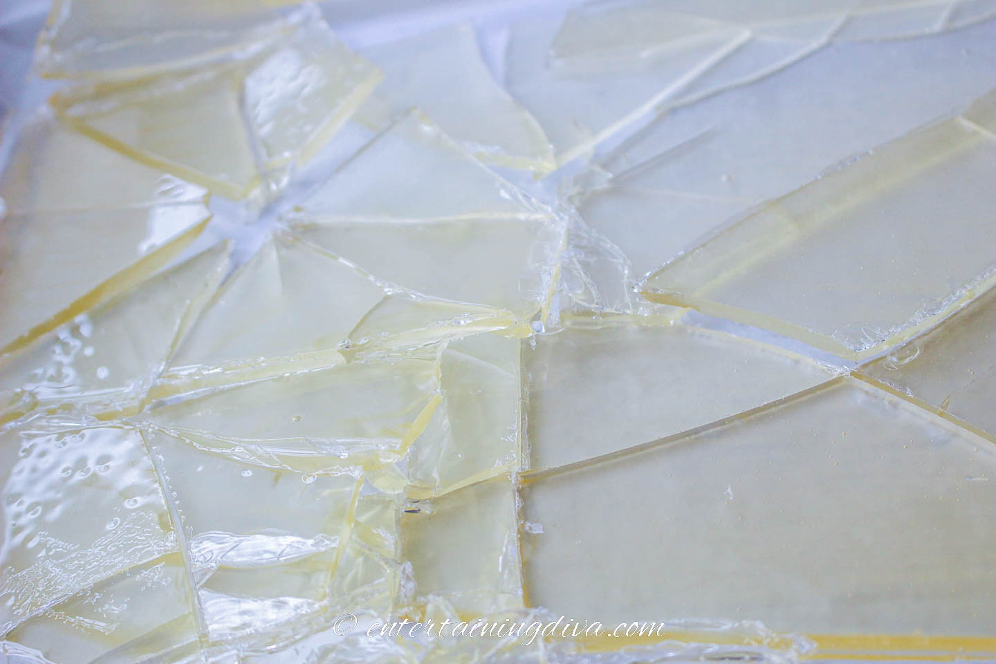 Broken shards of candy glass