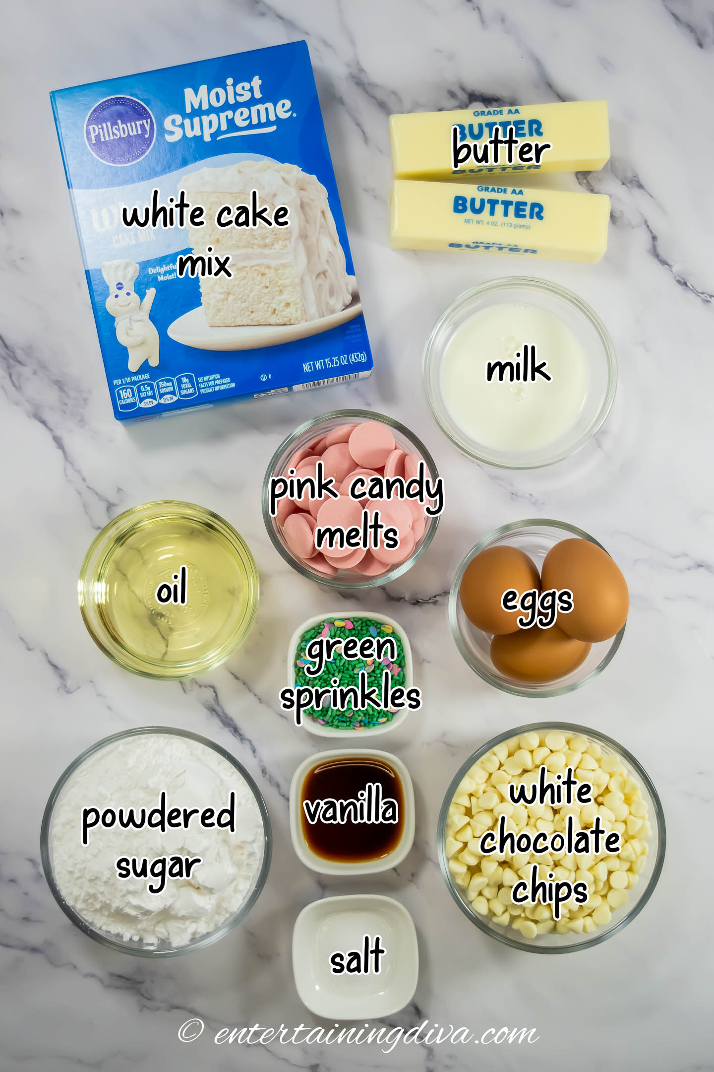 bunny bum cupcakes ingredients