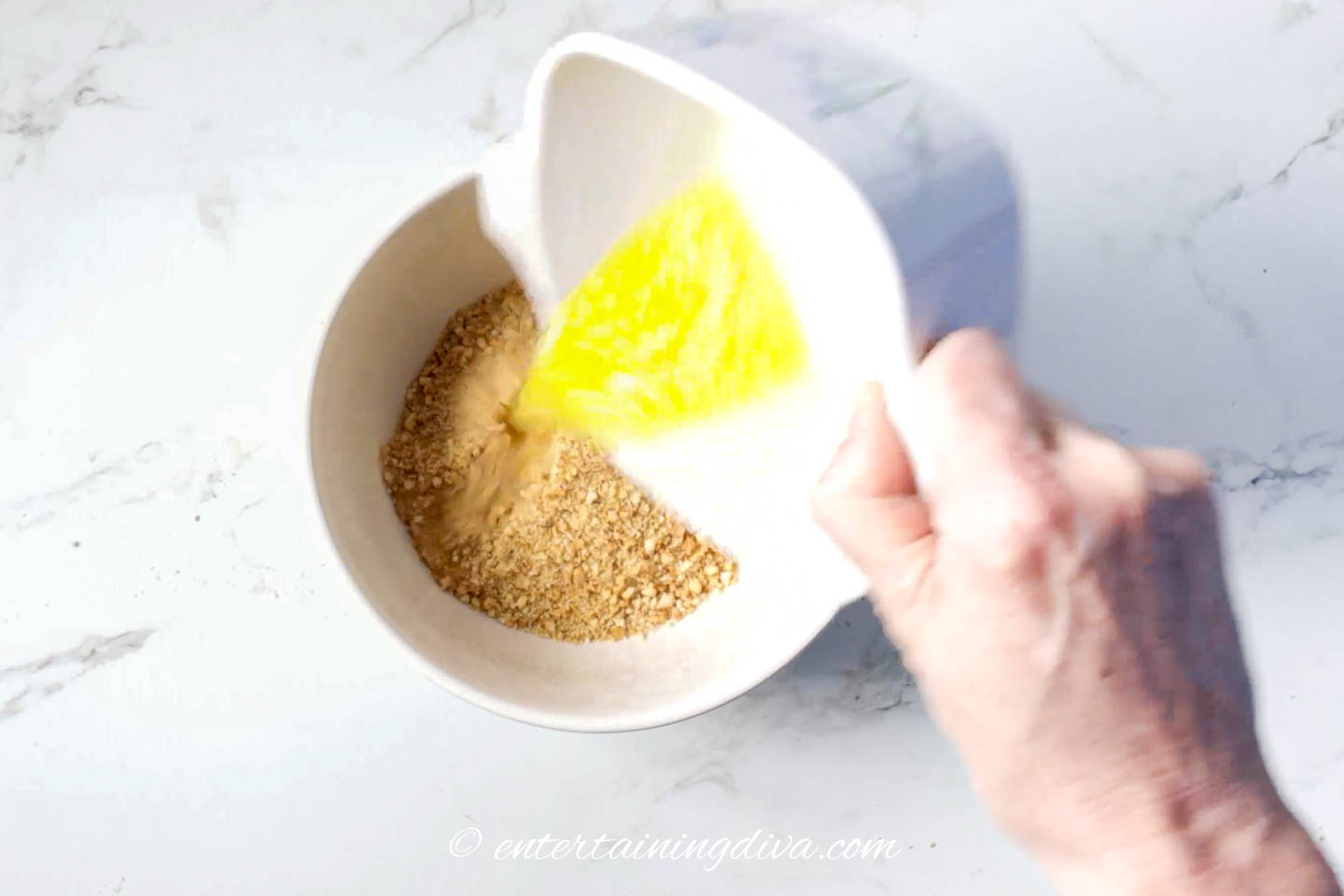 butter being added to vanilla wafers