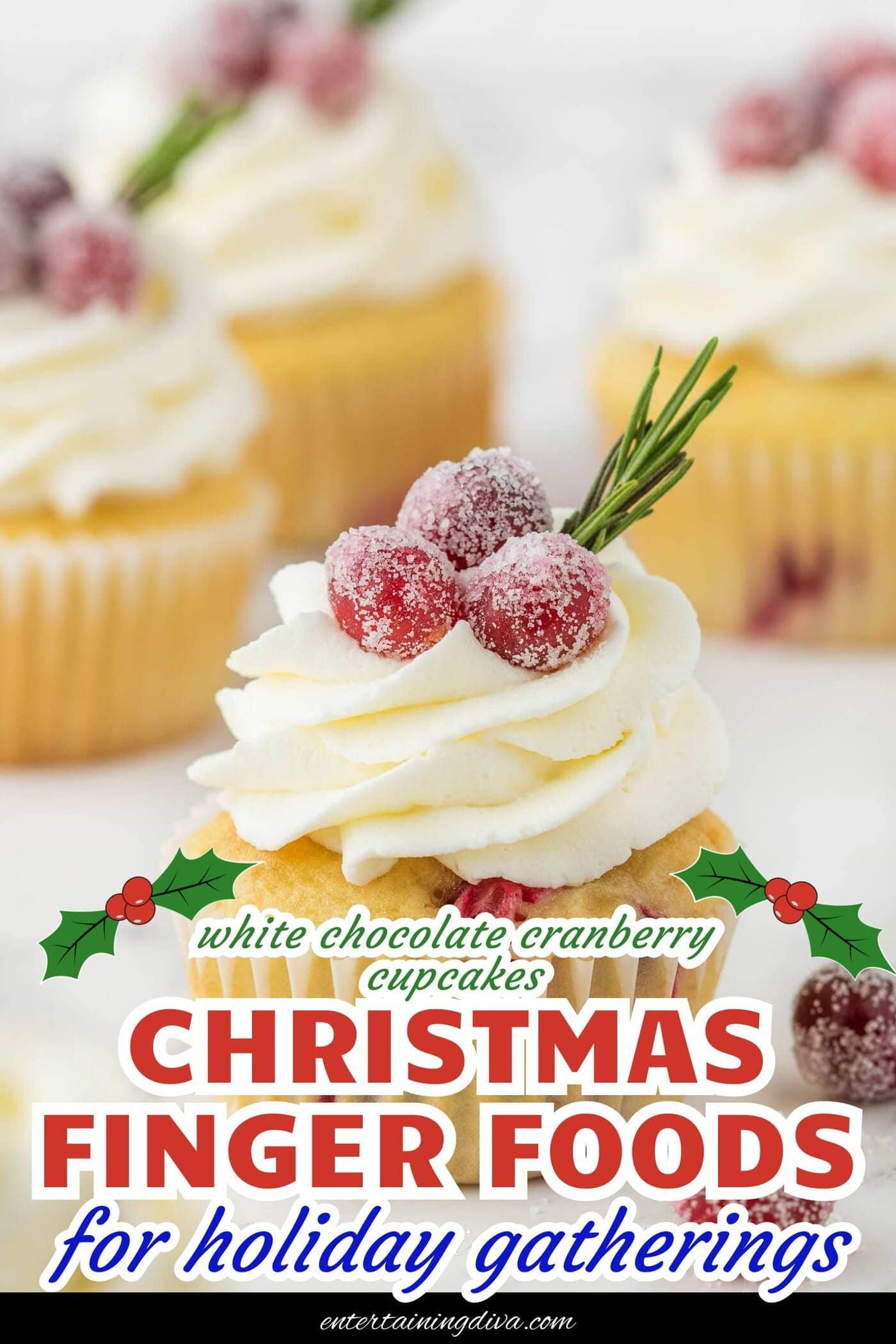 white chocolate cranberry cupcake