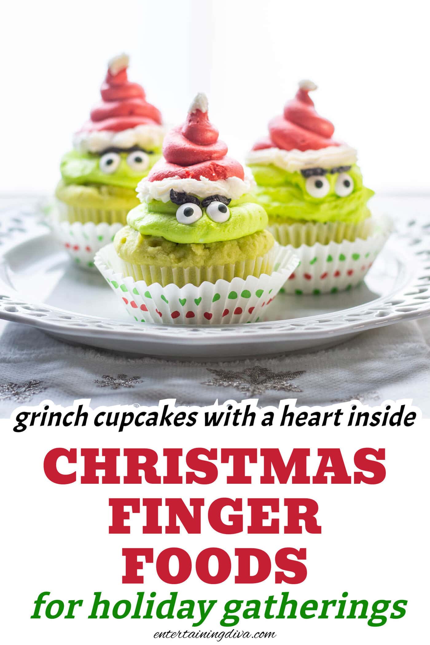 grinch cupcakes with a heart inside