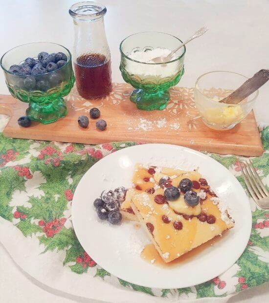 keto christmas breakfast - sheet pan pancakes