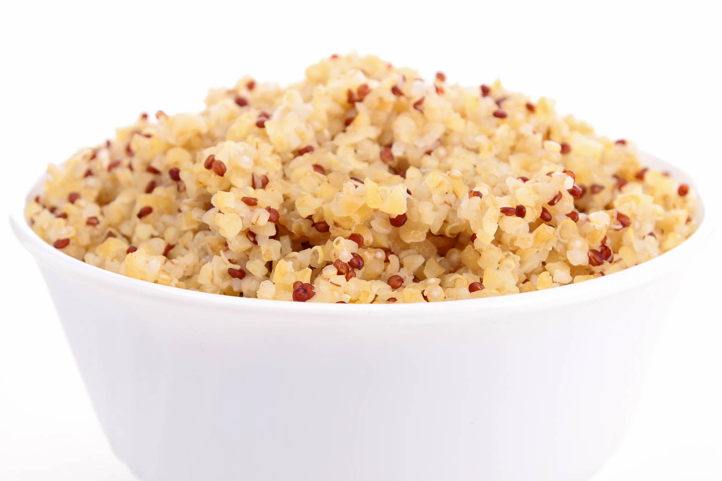 cooked quinoa in a bowl