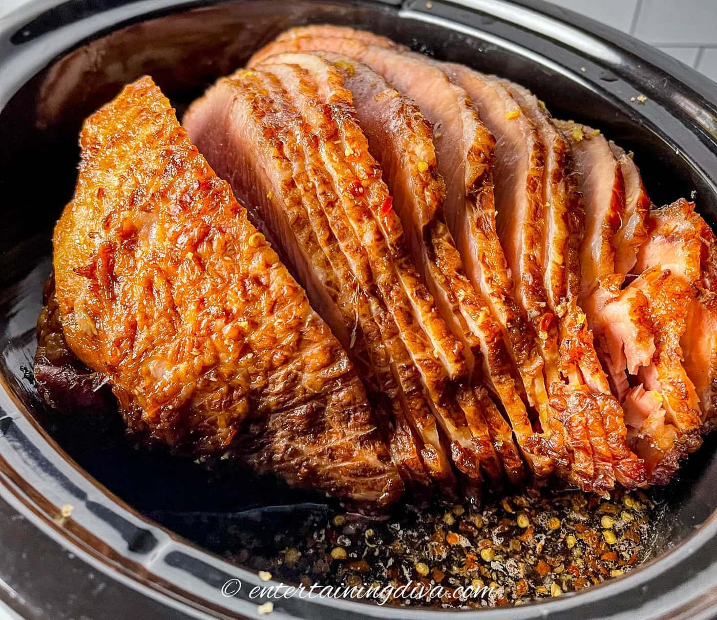 a slow cooker ham