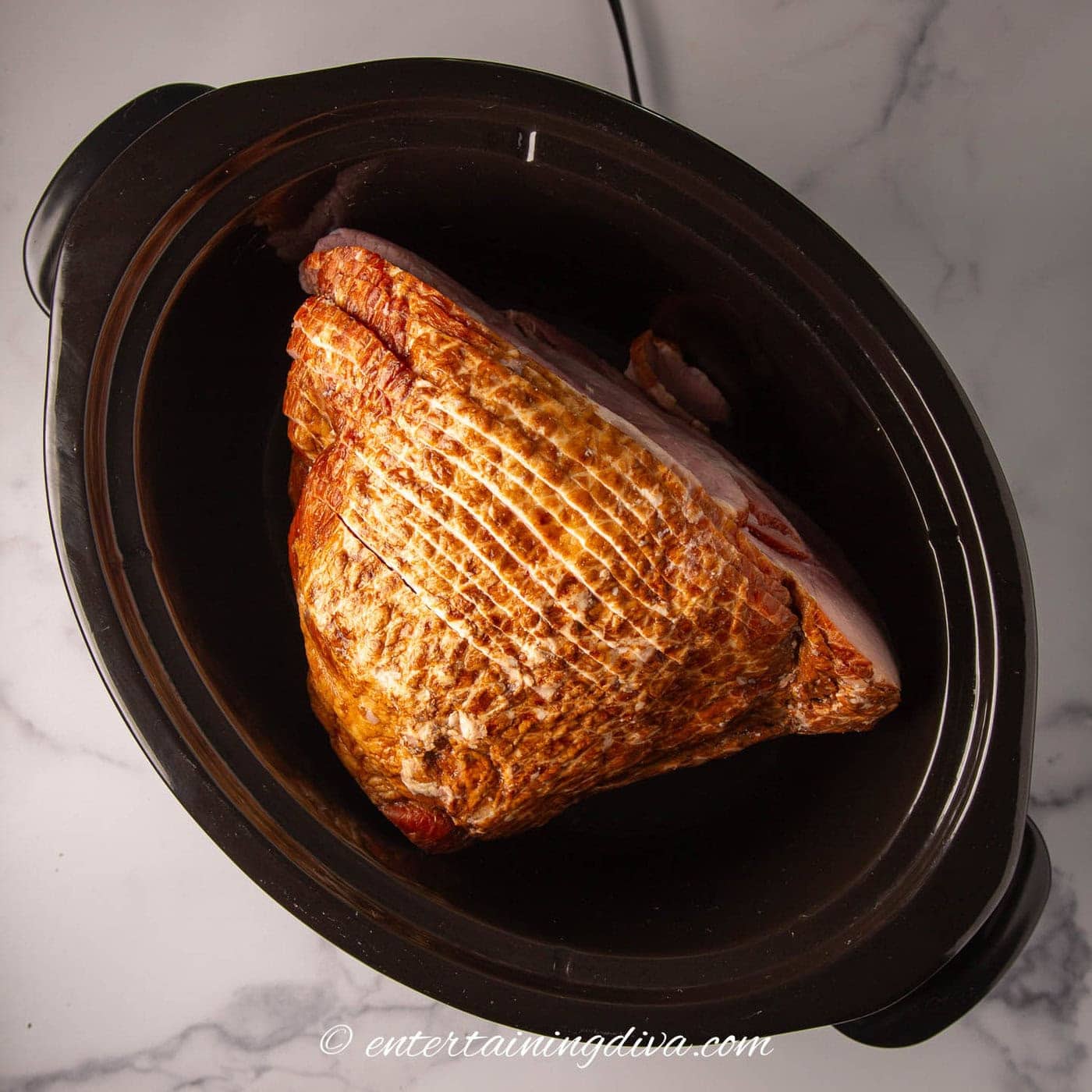 a spiral ham in a crock pot