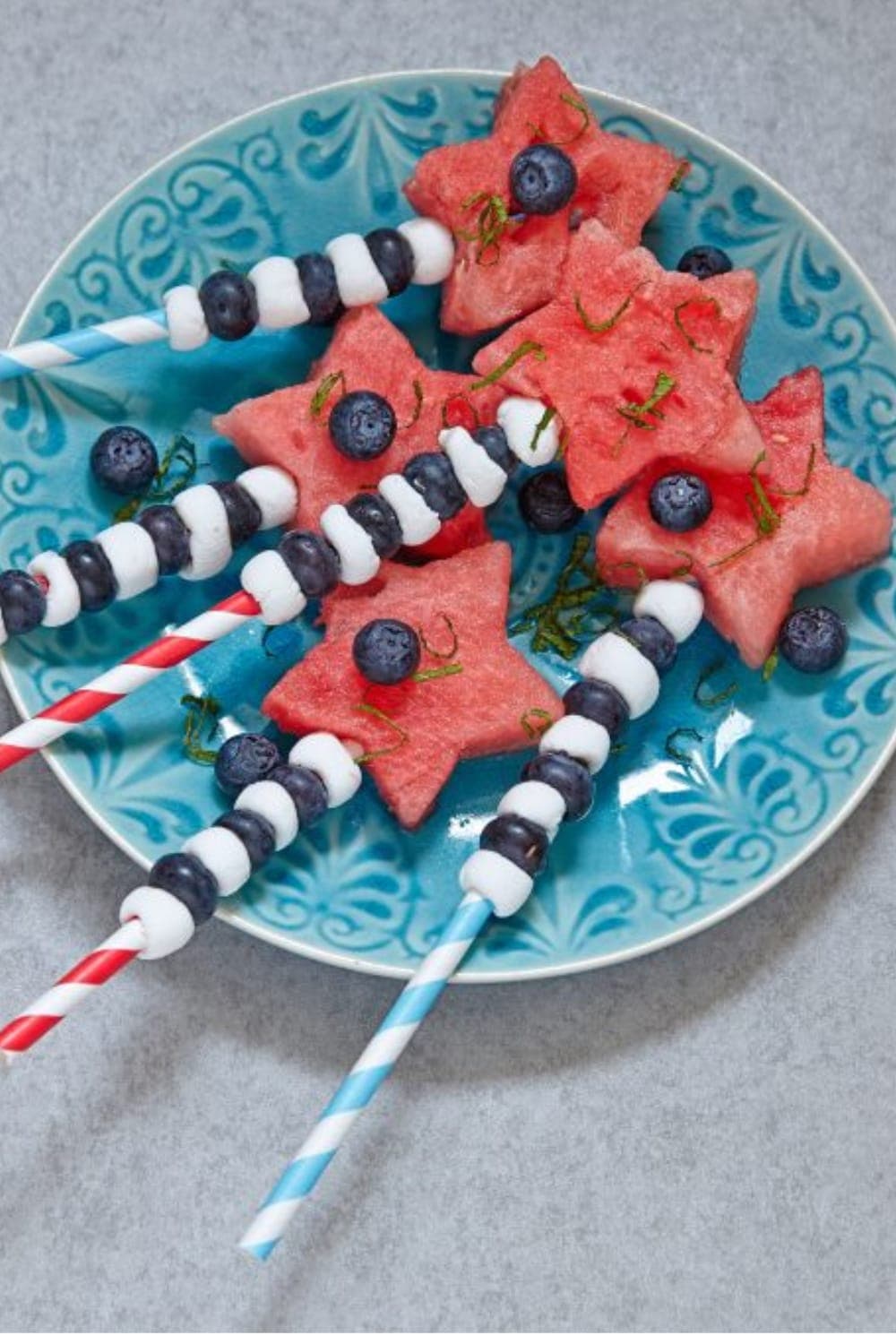 patriotic fruit skewers