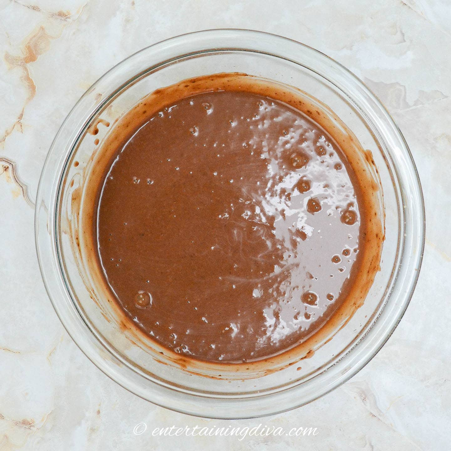 Chocolate pudding in a bowl