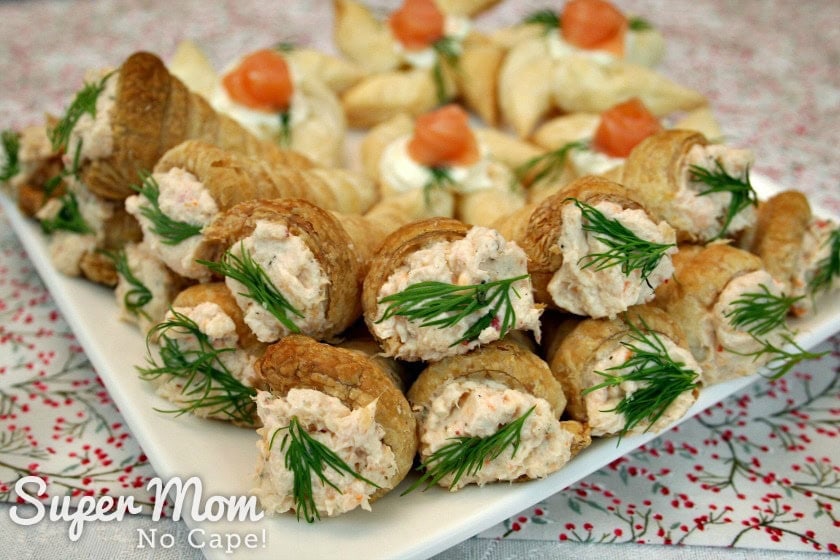 mini puff pastry cone appetizers