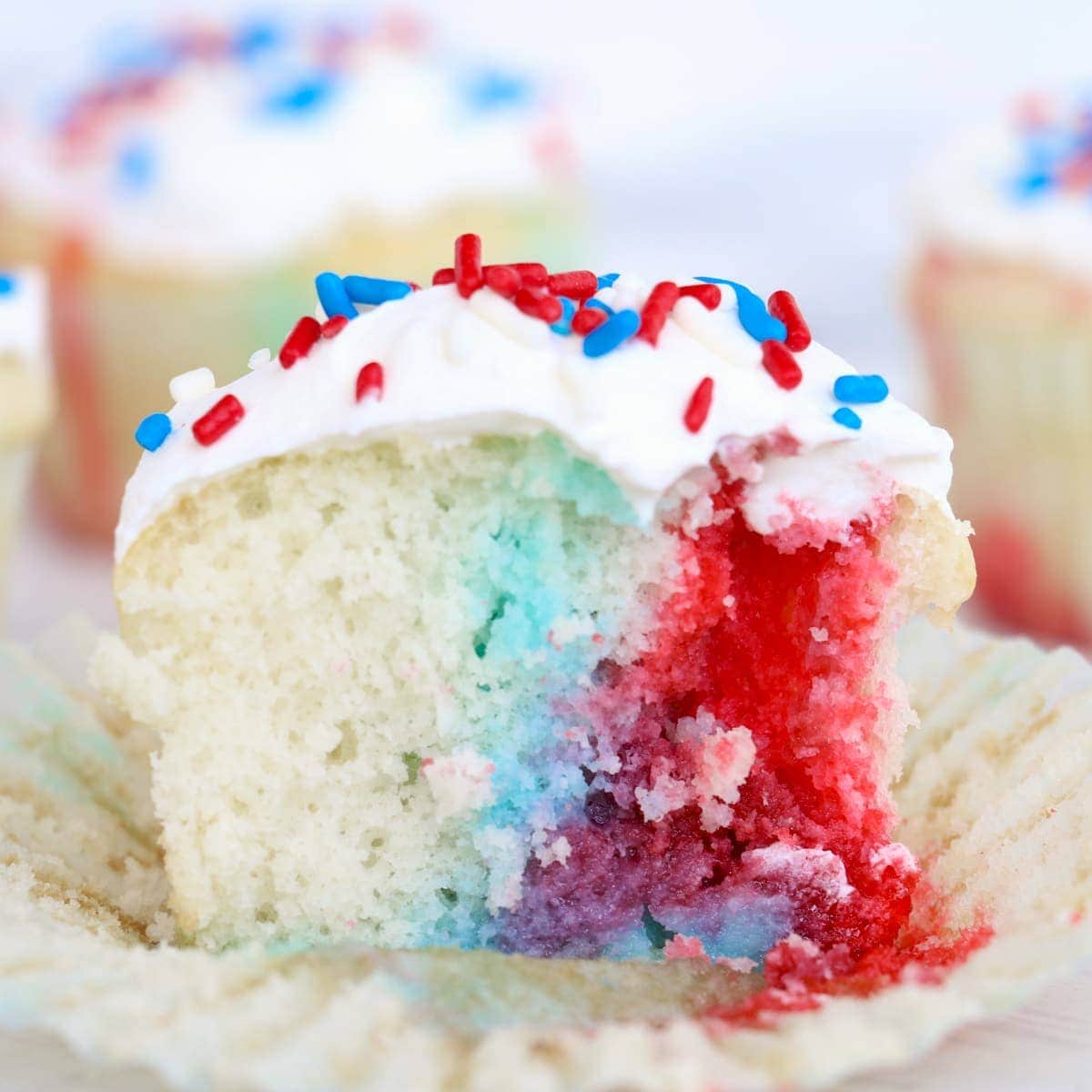 patriotic jello cupcakes