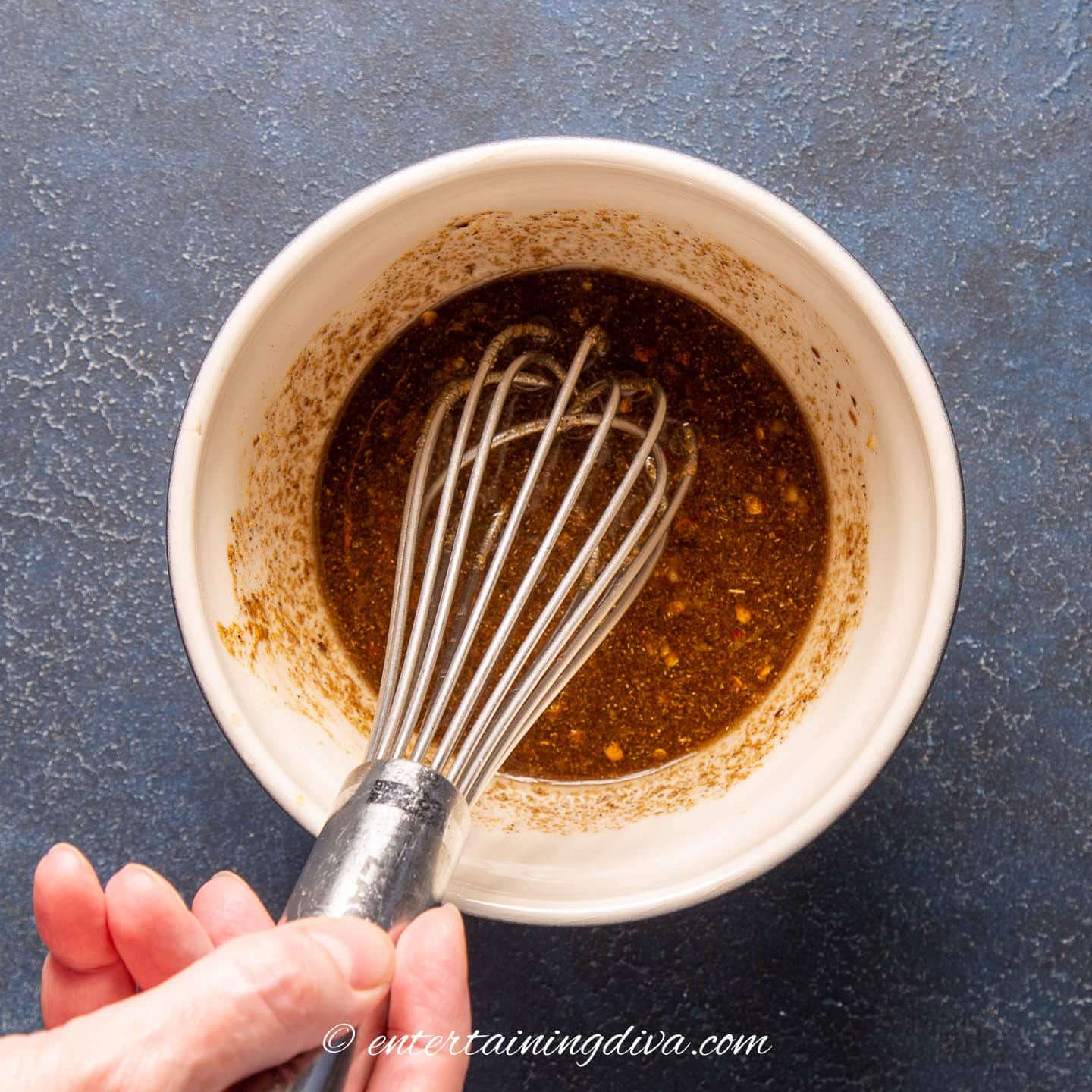 spiced chicken wing marinade in a bowl