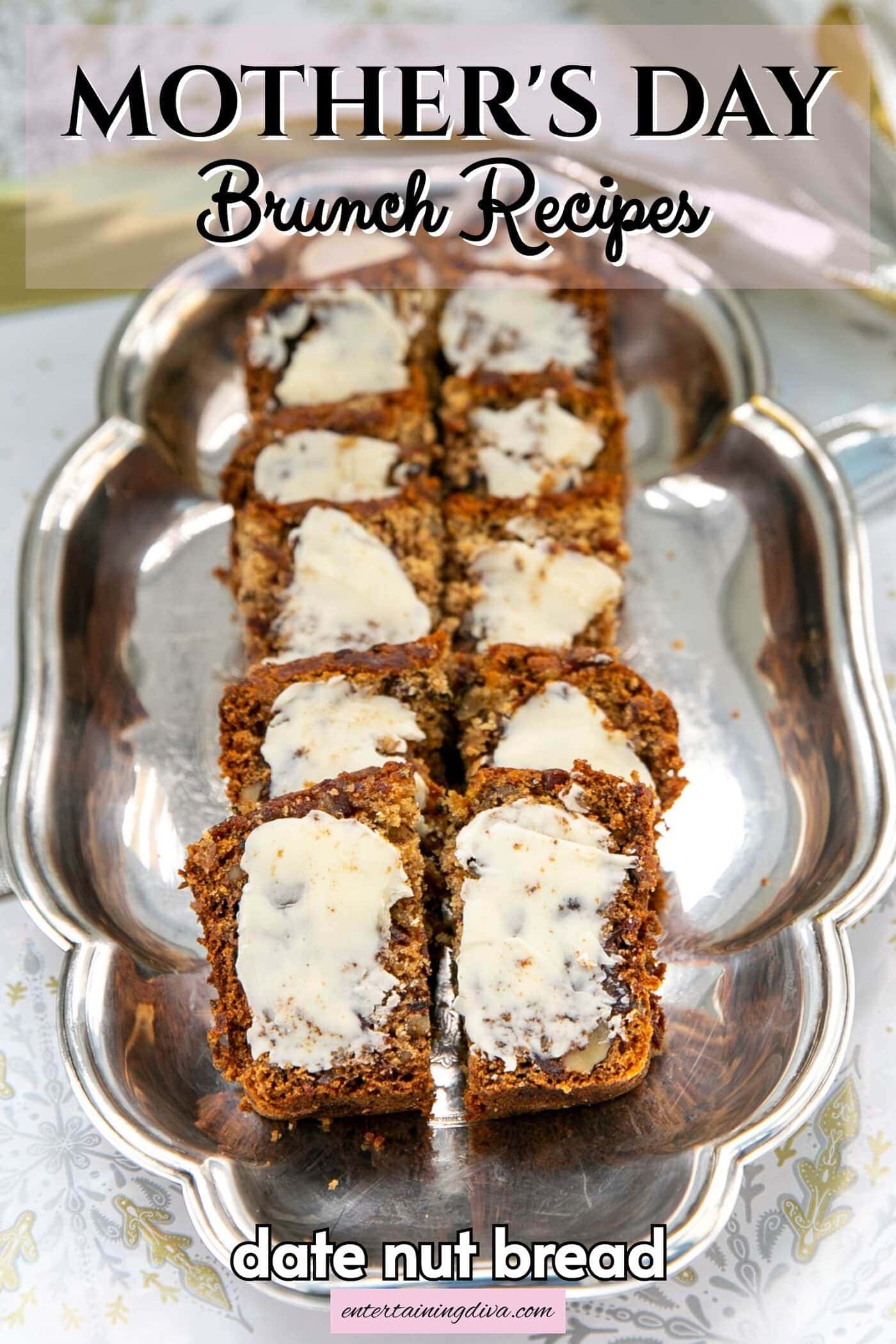 sliced date nut bread