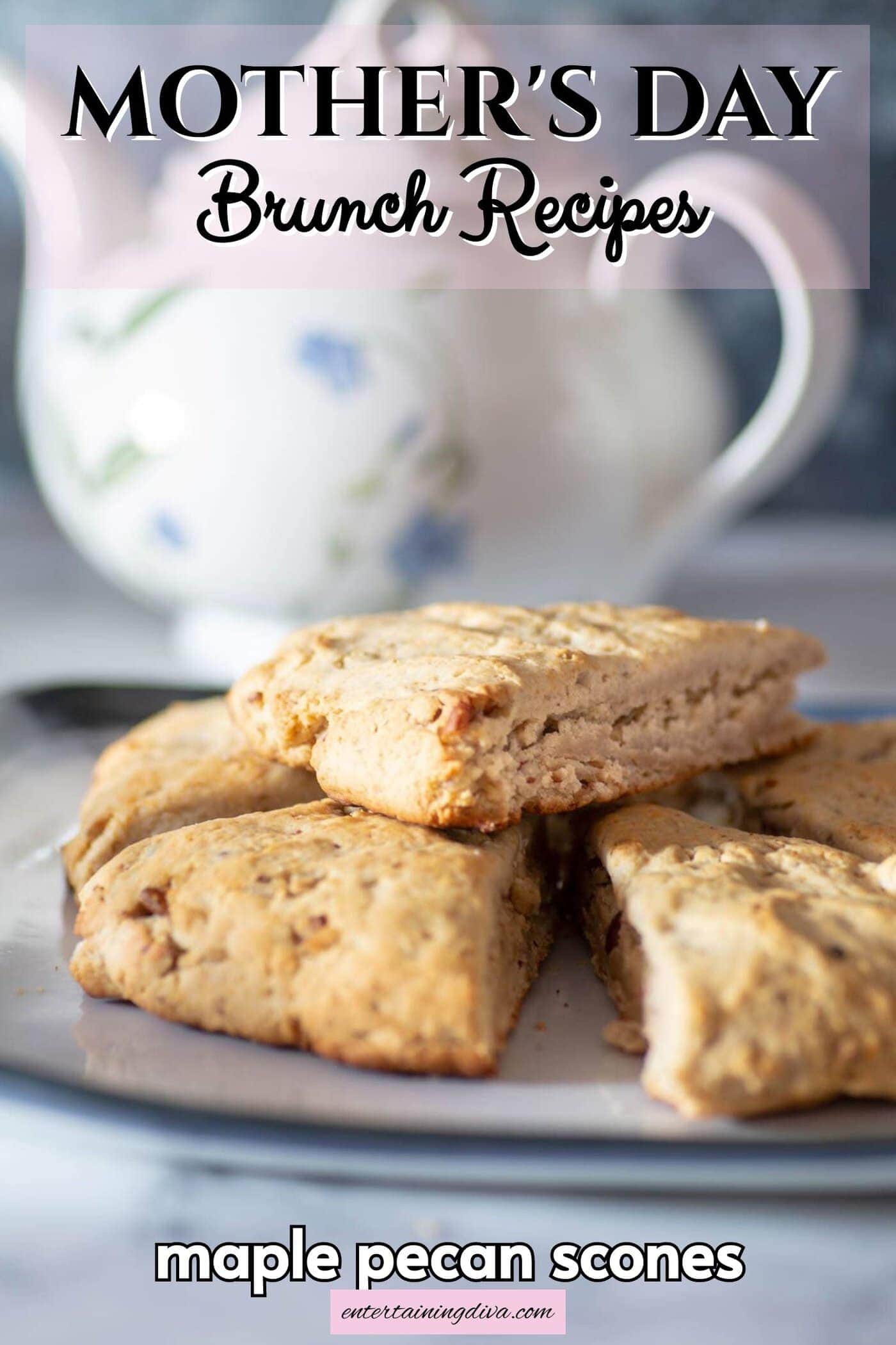 maple pecan scones on a plate