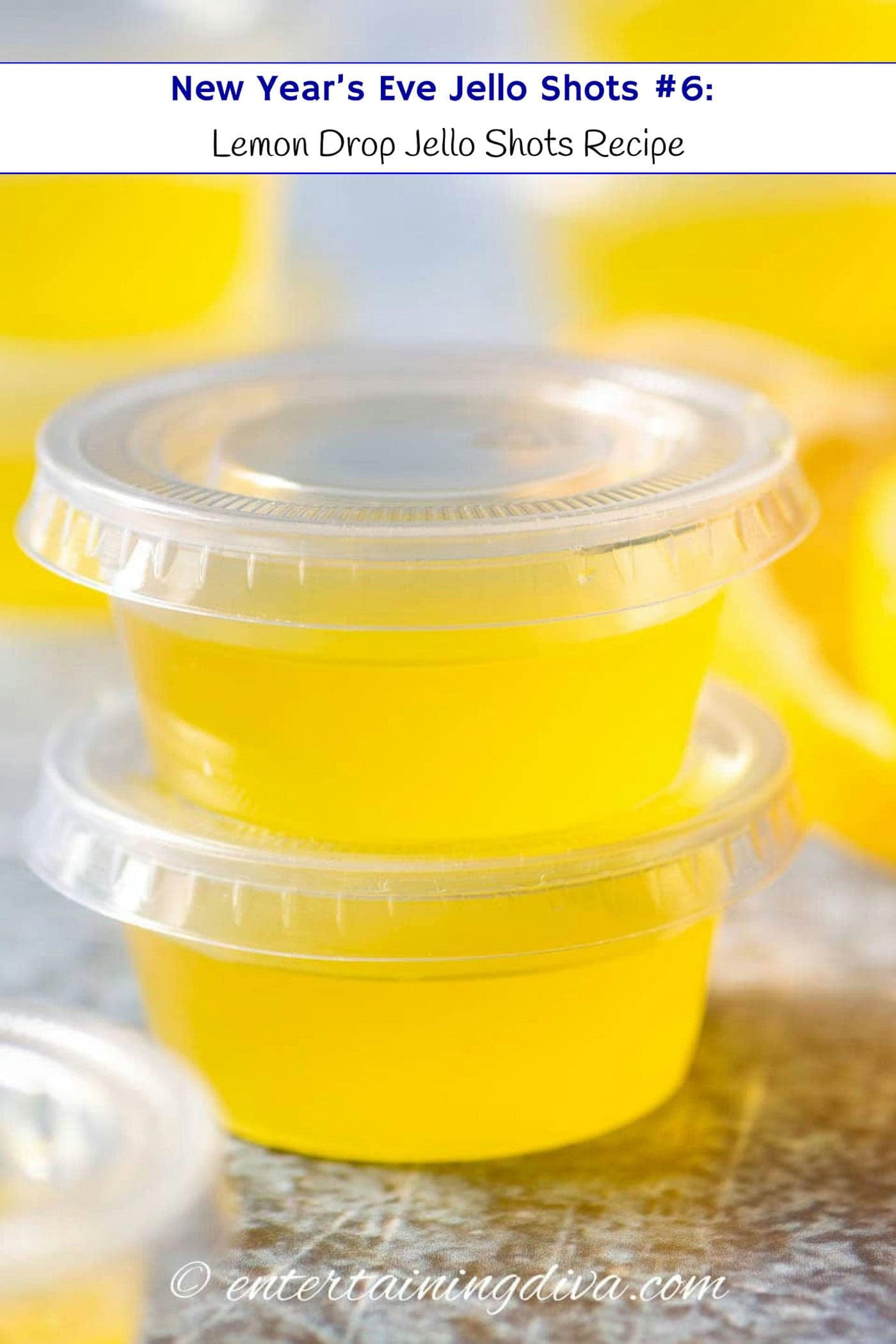 New Year's Eve Jello Shots: Lemon Drop Jello Shots Recipe