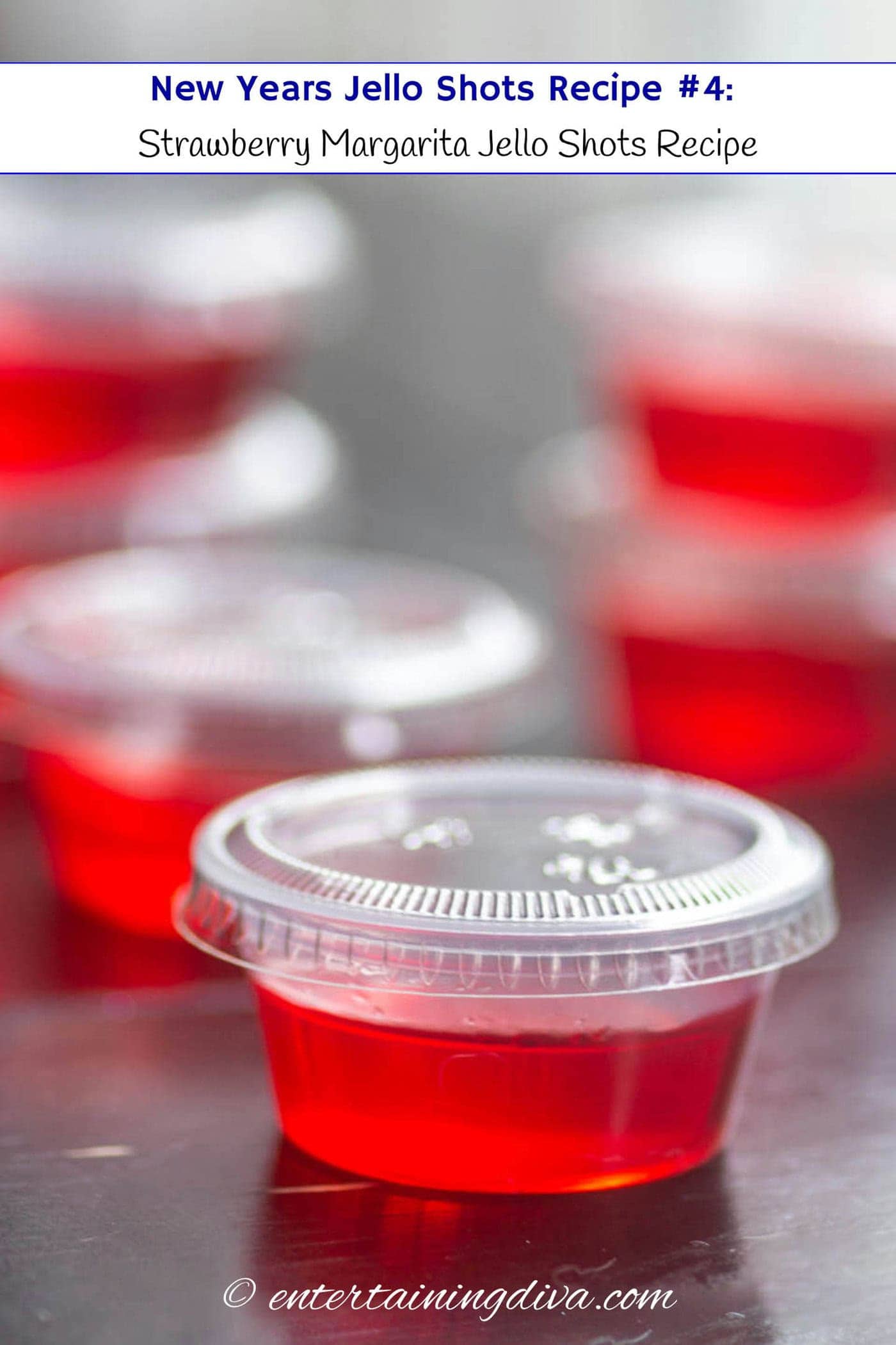 New Years Jello Shots Recipe: Strawberry margarita Jello Shots Recipe