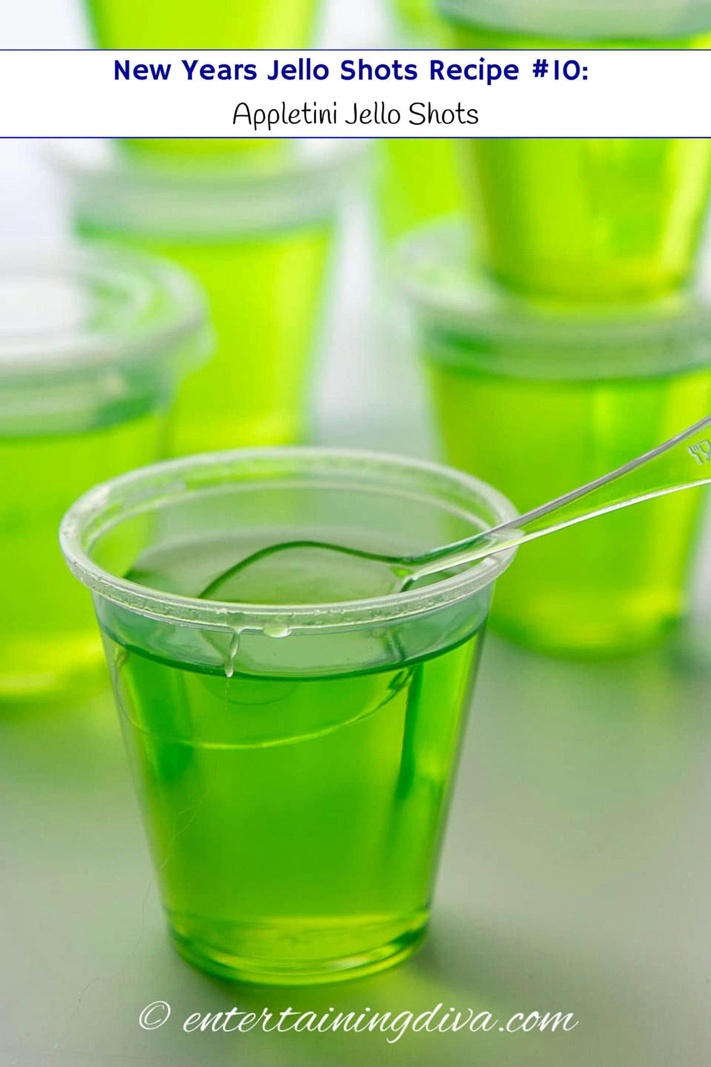 New Years Jello Shots Recipe: Appletine Jello Shots
