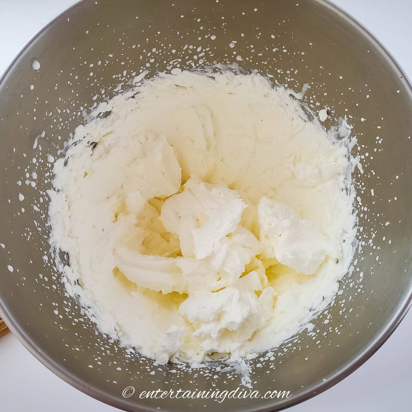 whipped cream in a bowl