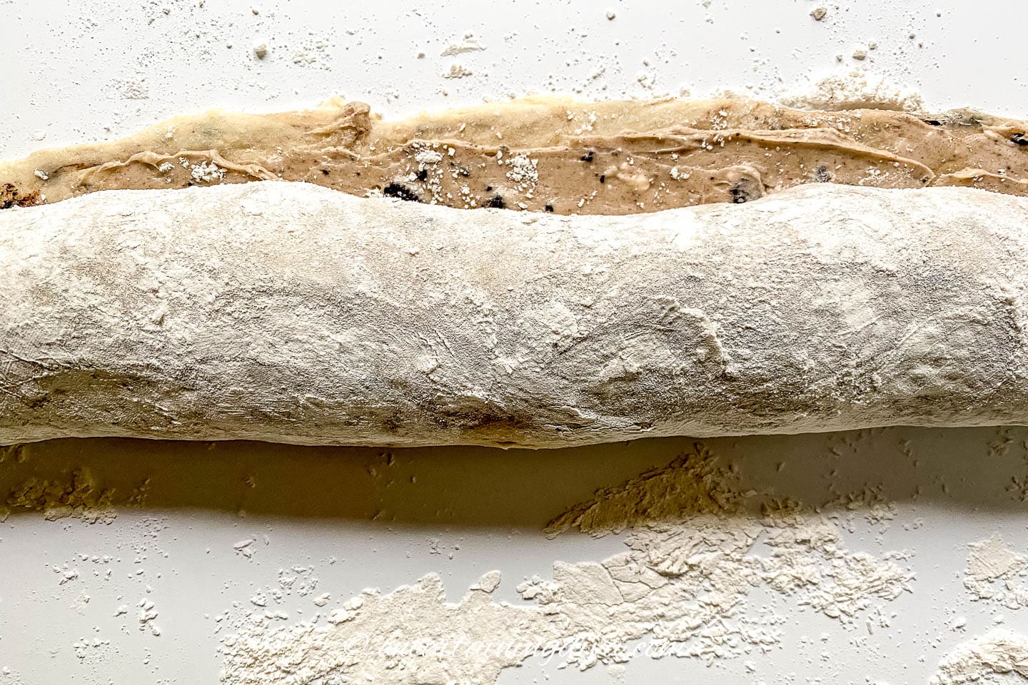 dough rolled up