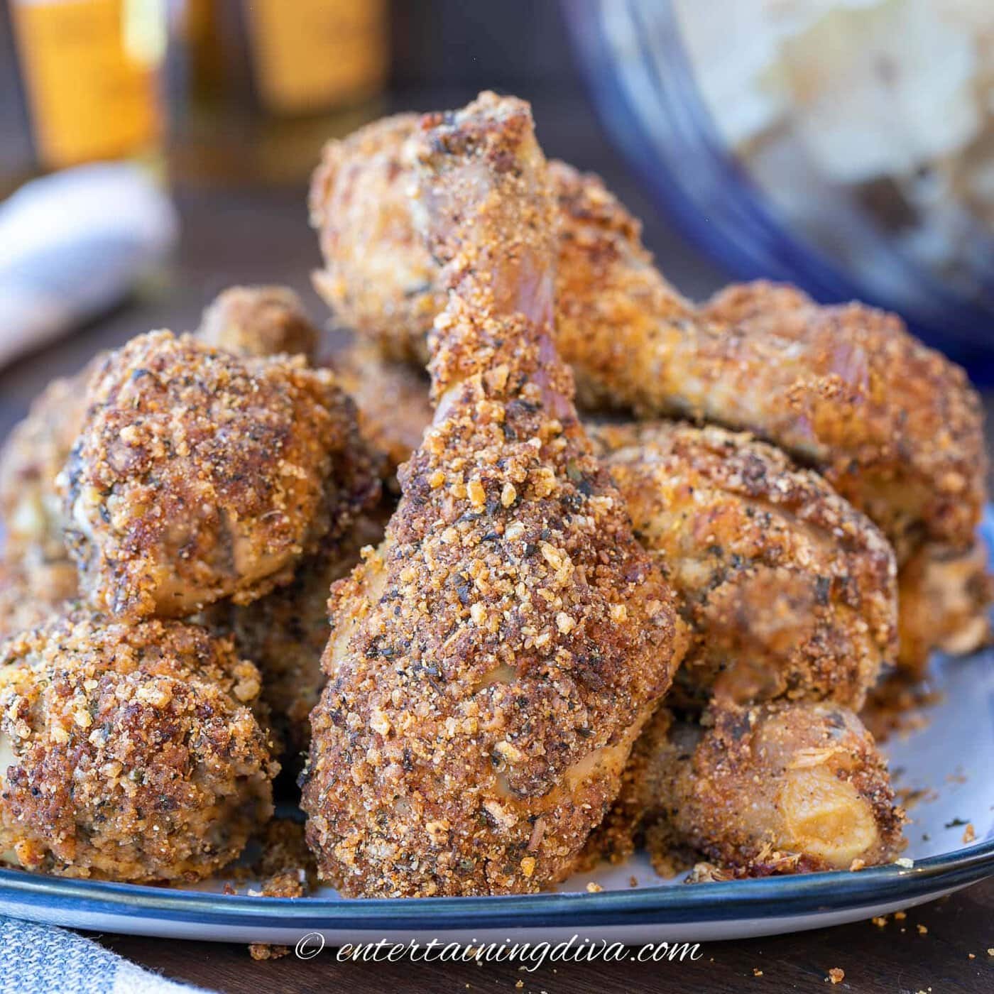 oven baked breaded chicken legs