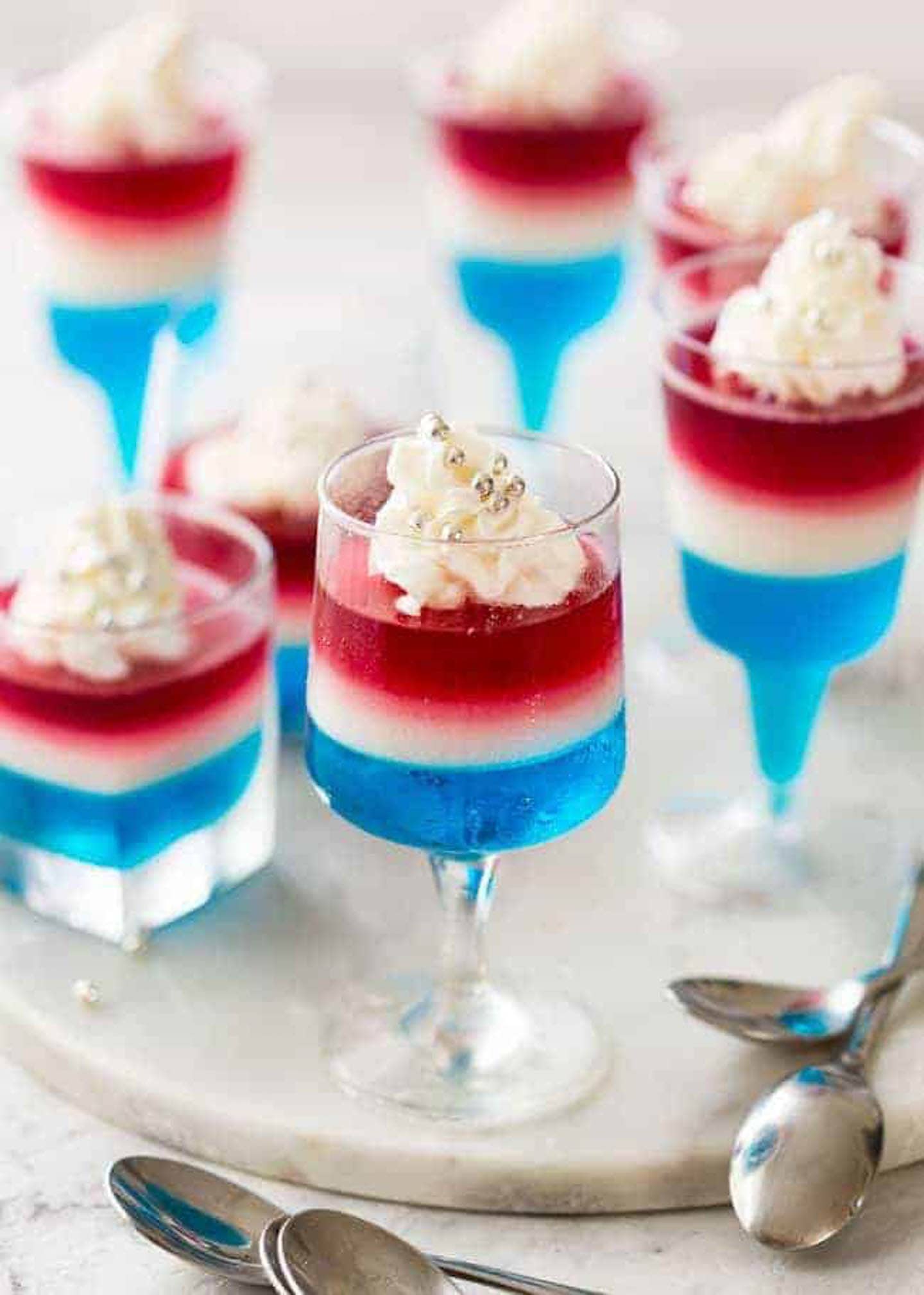 4th of july layered jello