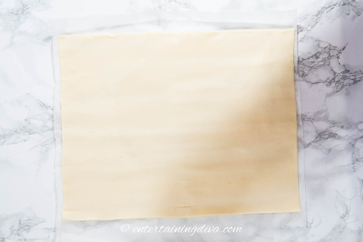 phyllo dough on a countertop