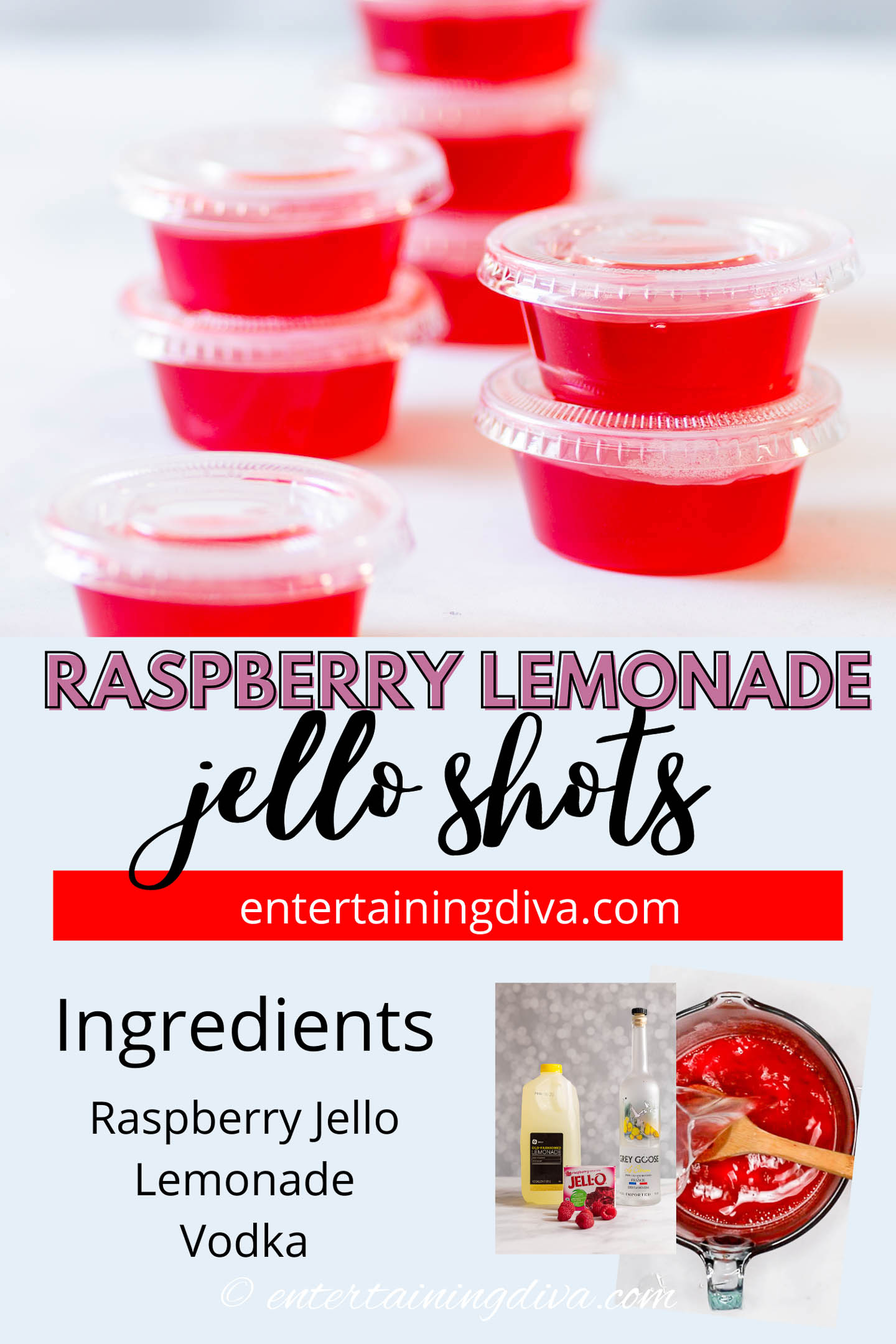 raspberry lemonade jello shots