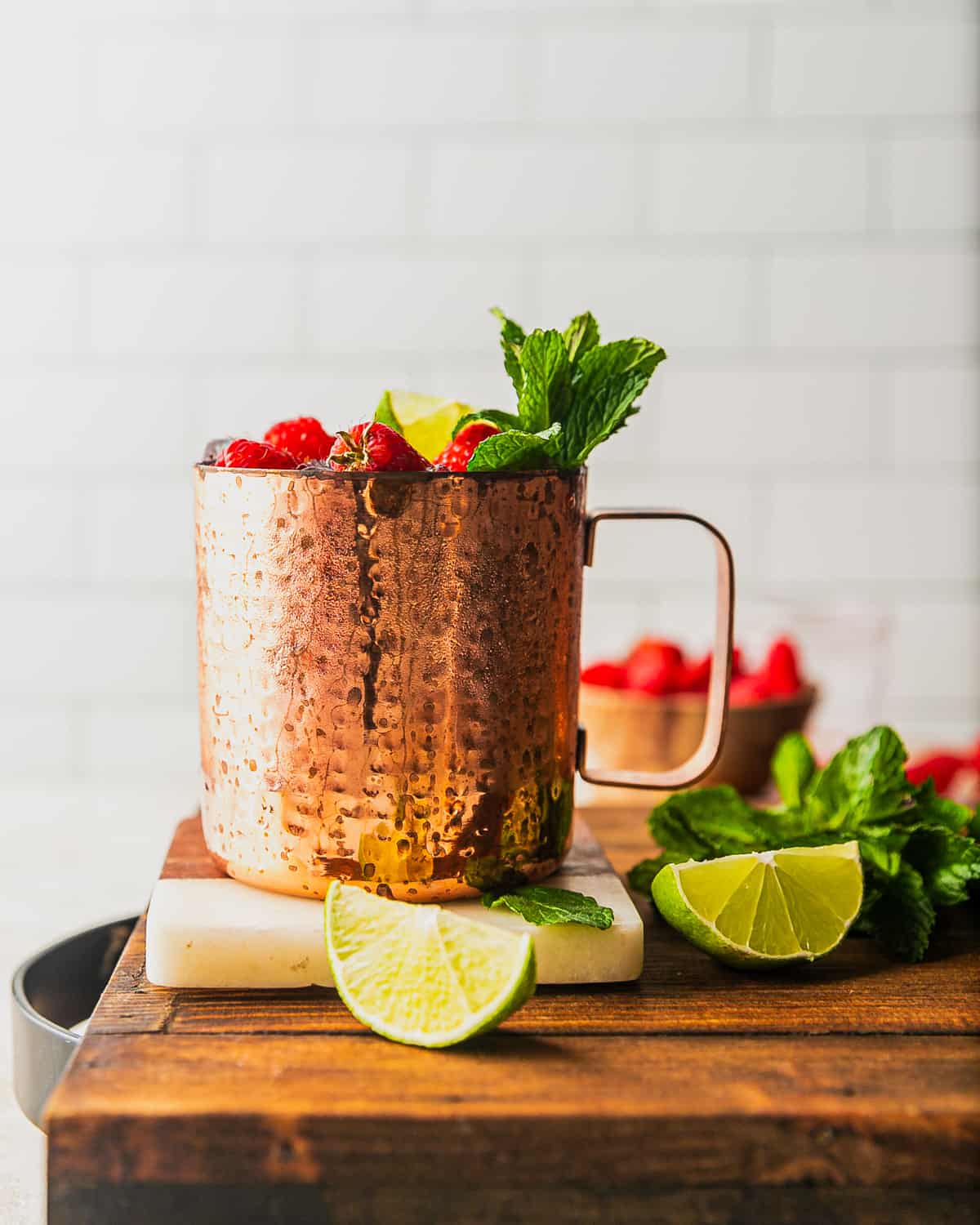 raspberry moscow mule cocktail