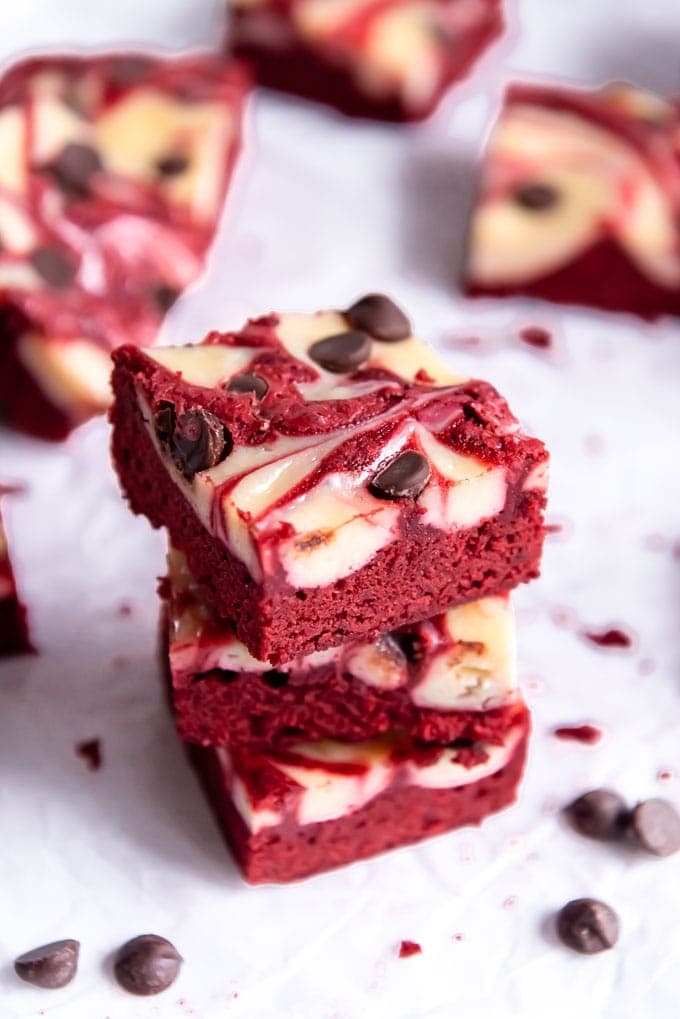 red velvet cream cheese brownies