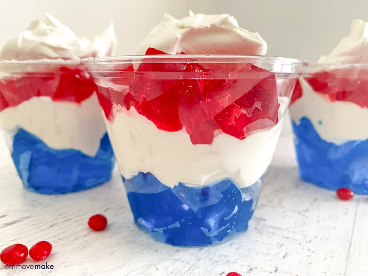 4th of july jello cups