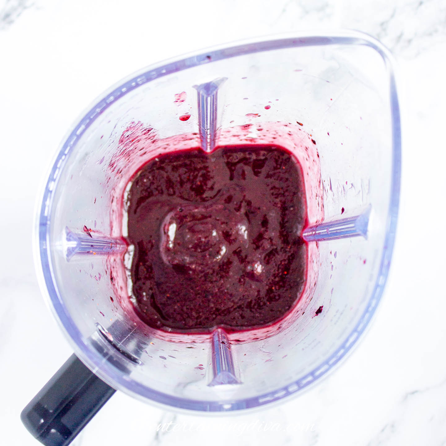blueberry layer of the red white and blue popsicles in a blender