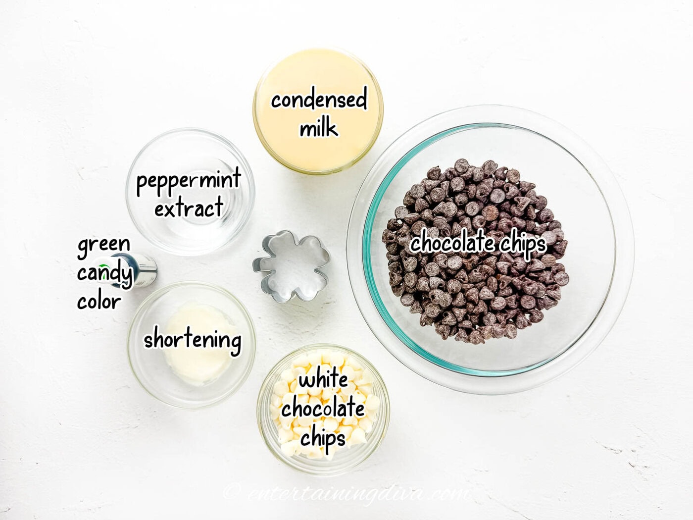 shamrock mint chocolate fudge ingredients