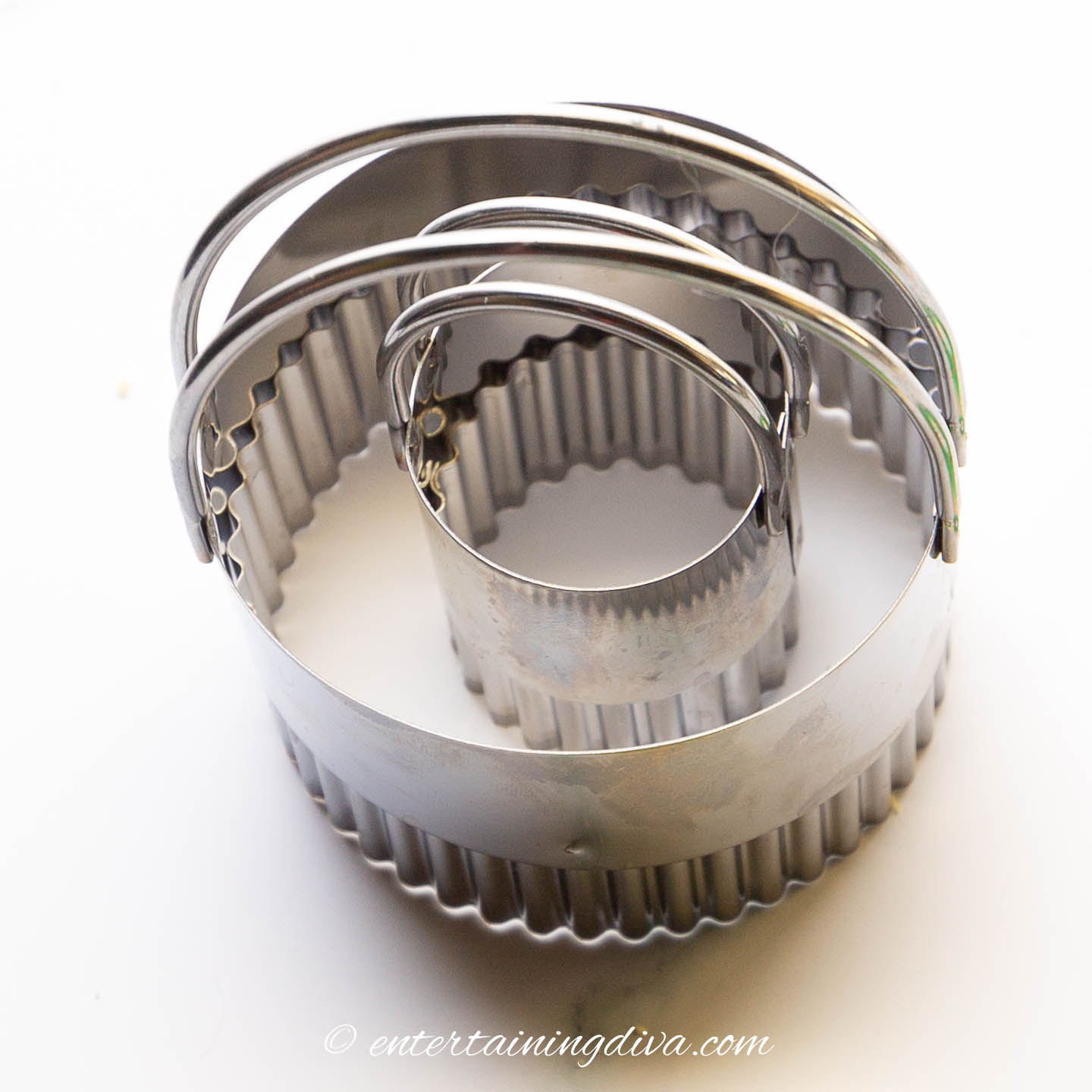 small and large fluted biscuit cutters