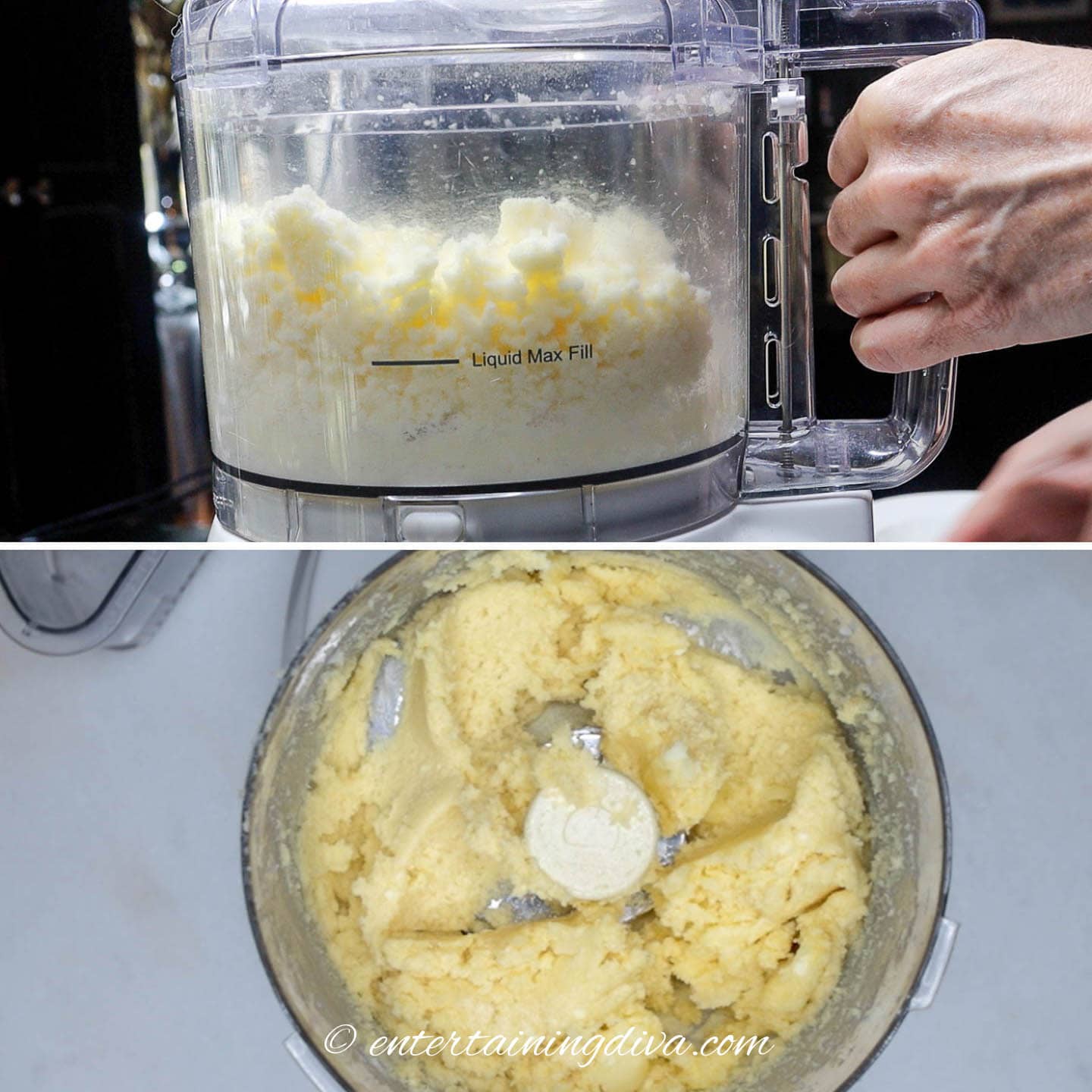 sugar cookie dough in a food processor