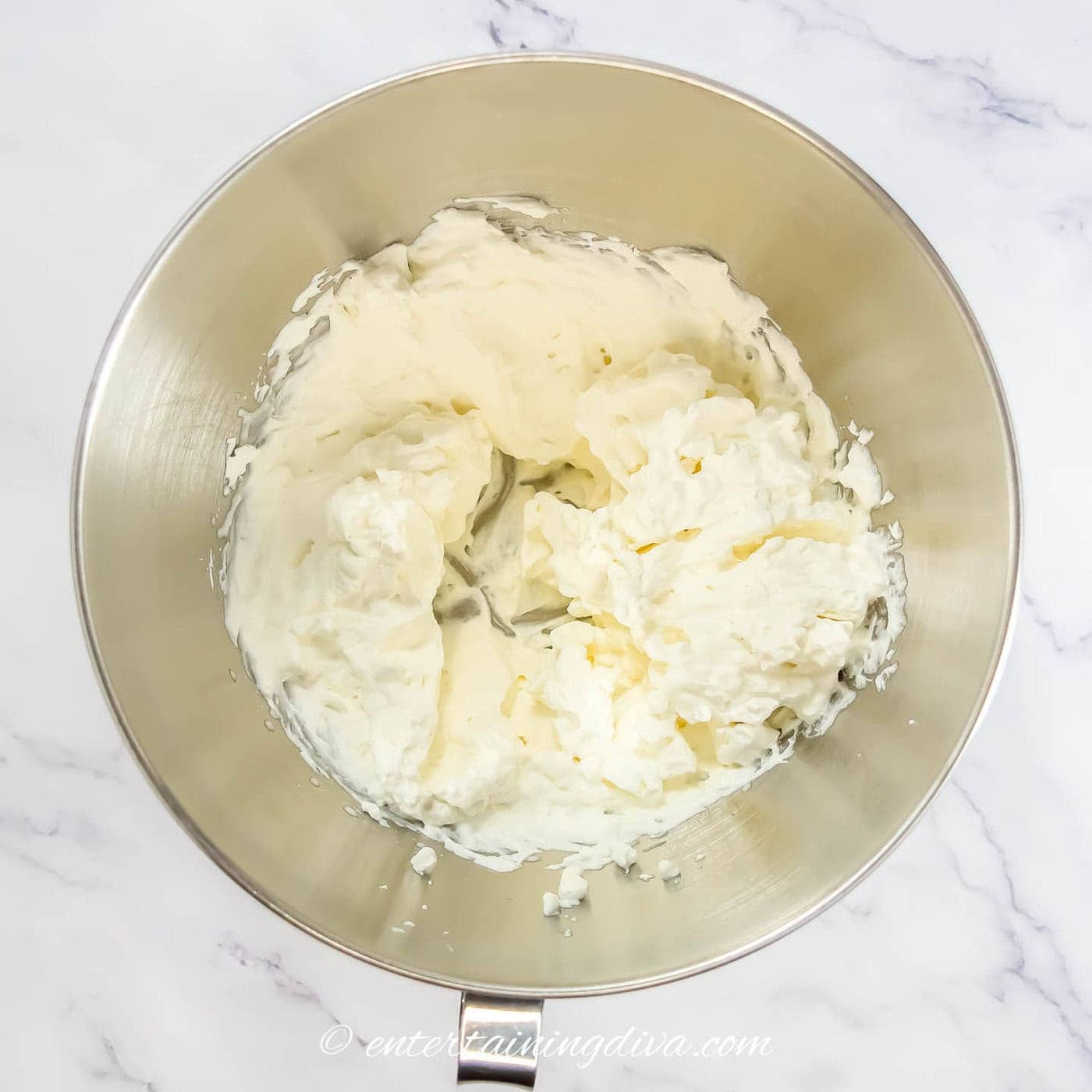 whipped cream in a bowl