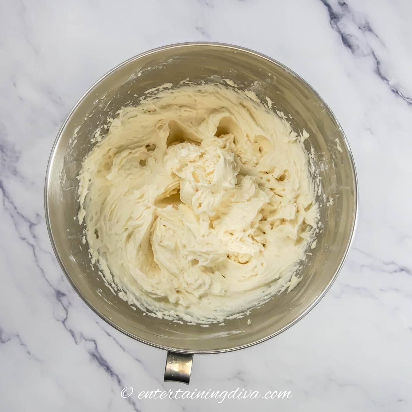 icing after it has been mixed in a bowl