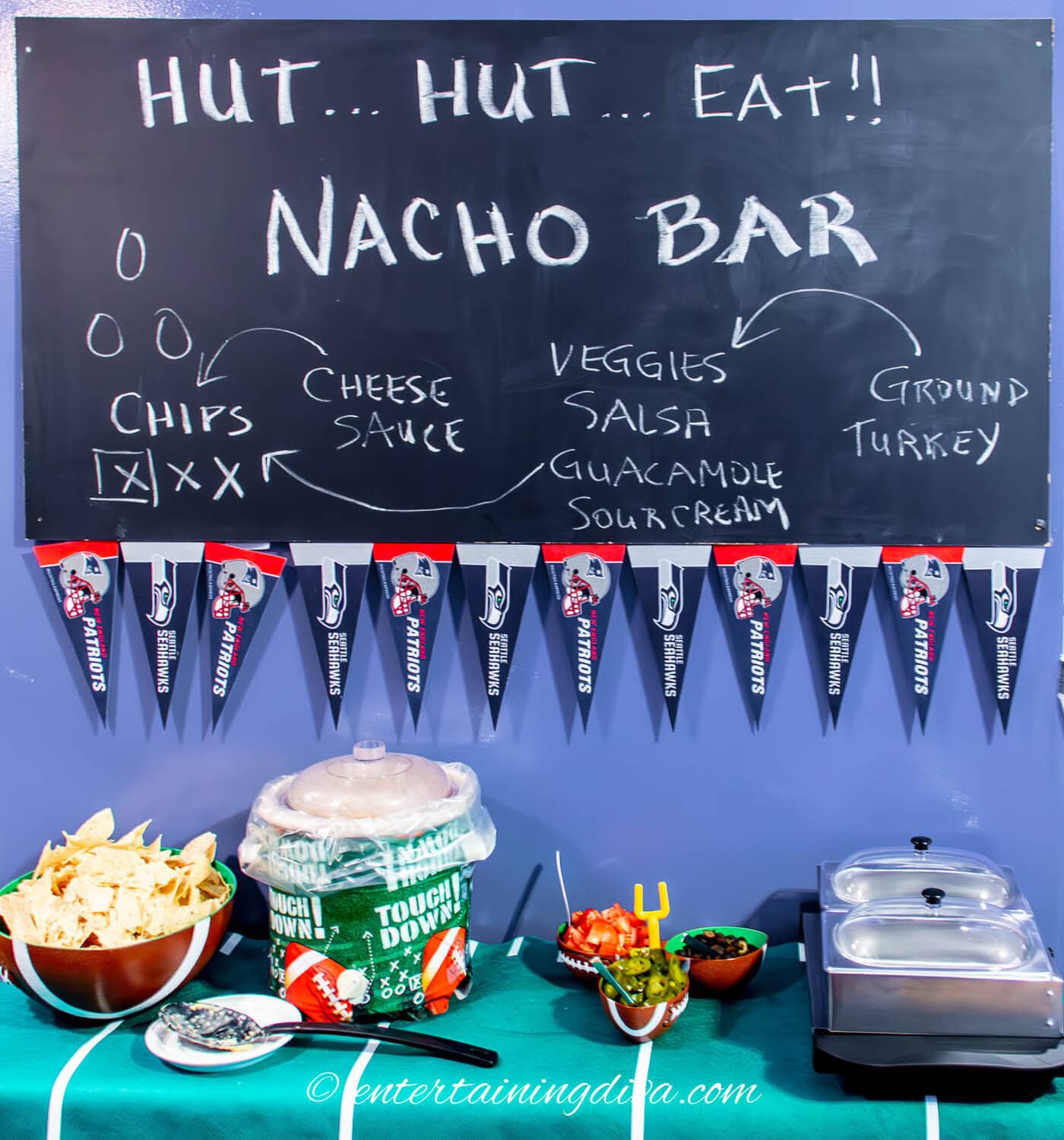 homemade nachos with lots of toppings