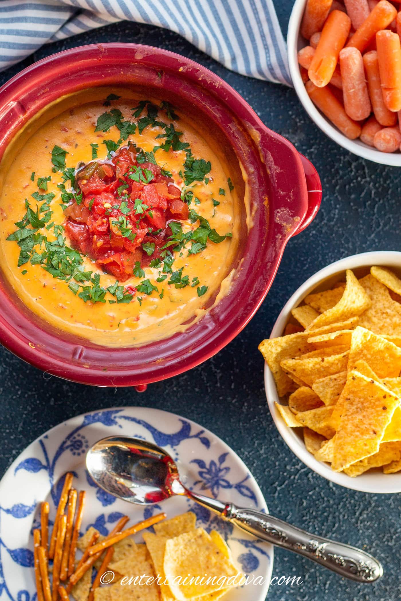 velveeta rotel cheese dip in a crock pot