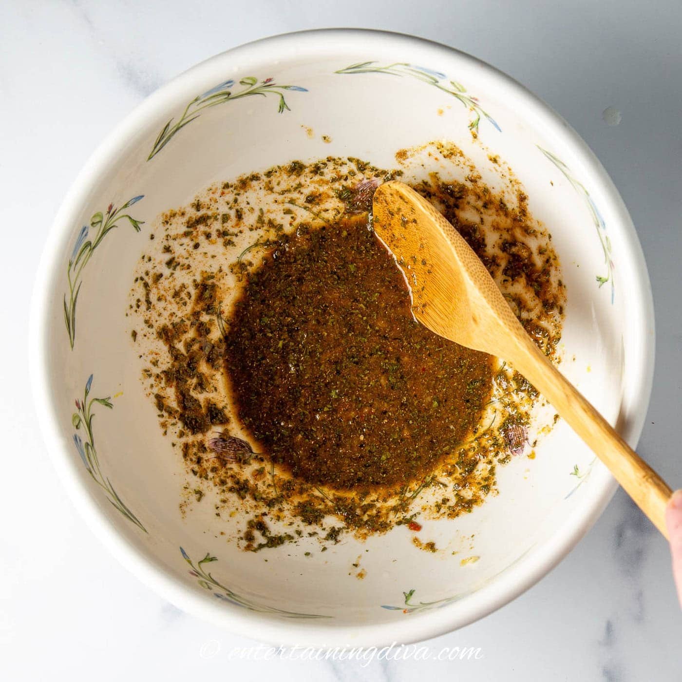 thai red curry marinade in a bowl