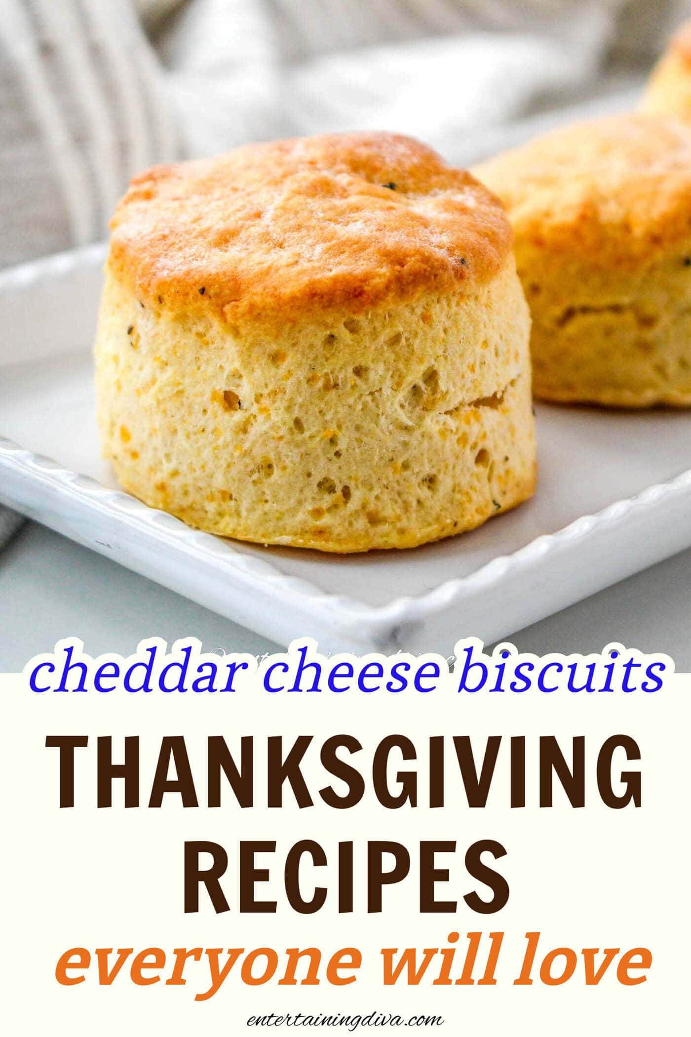 easy homemade cheddar cheese biscuit on a plate