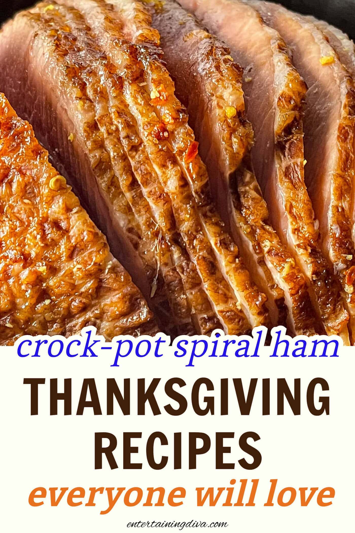 close up of a crock pot ham
